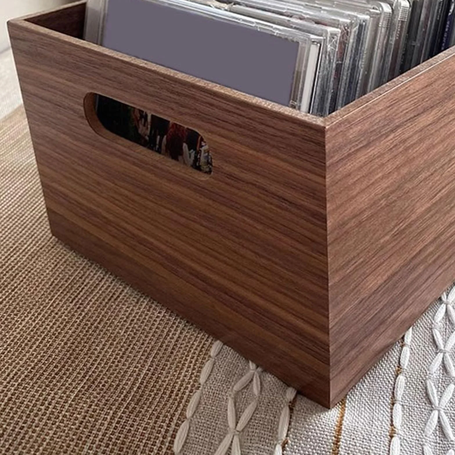 archiviazione dei record Scatola for dischi CD multifunzionale Album in legno retrò centro di intrattenimento