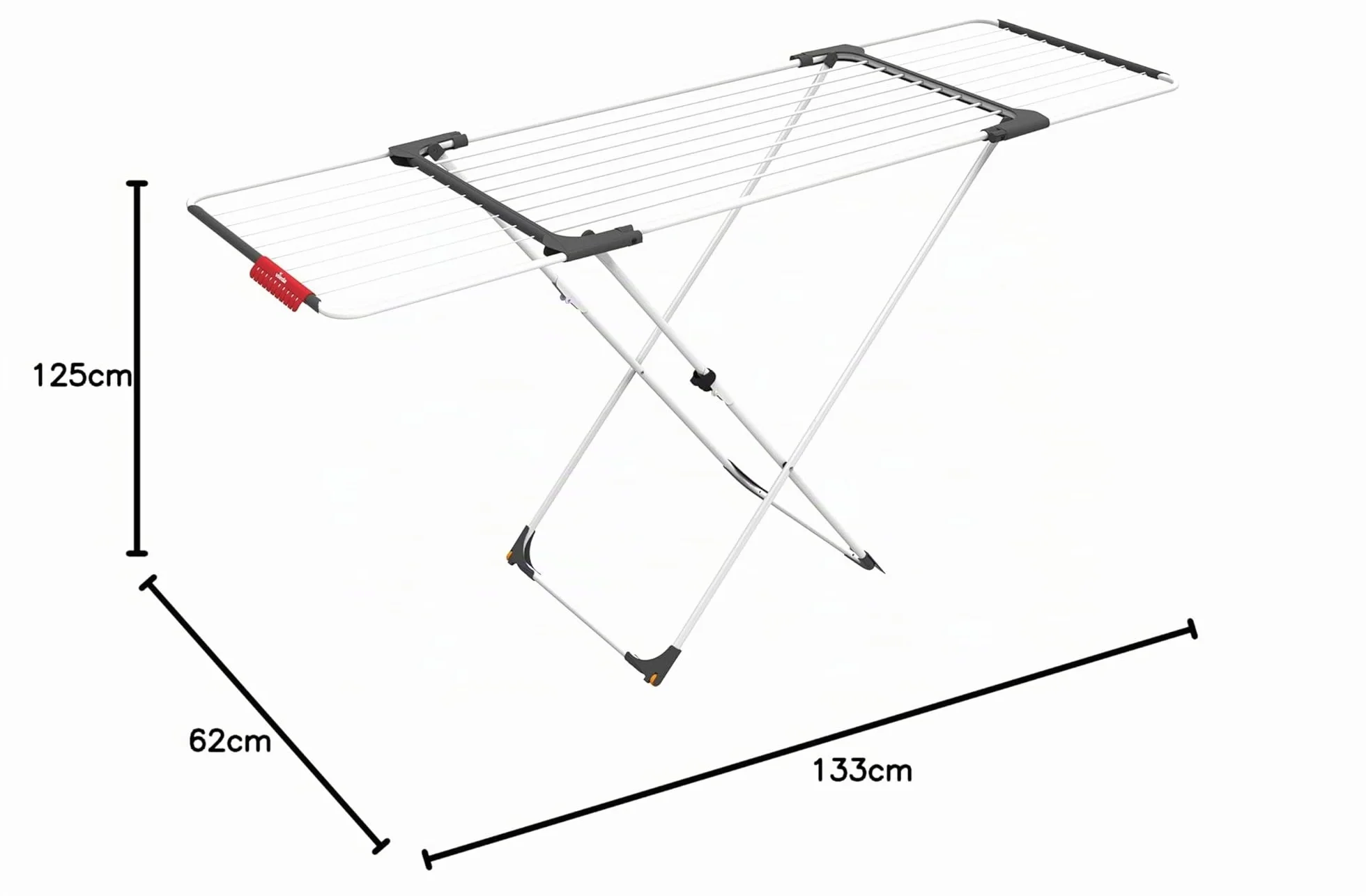 Vileda Surprise Stendibiancheria Estensibile Ripiegabile Alluminio Resina Bianco 186 x 57 x 108 cm 2.7 Kg