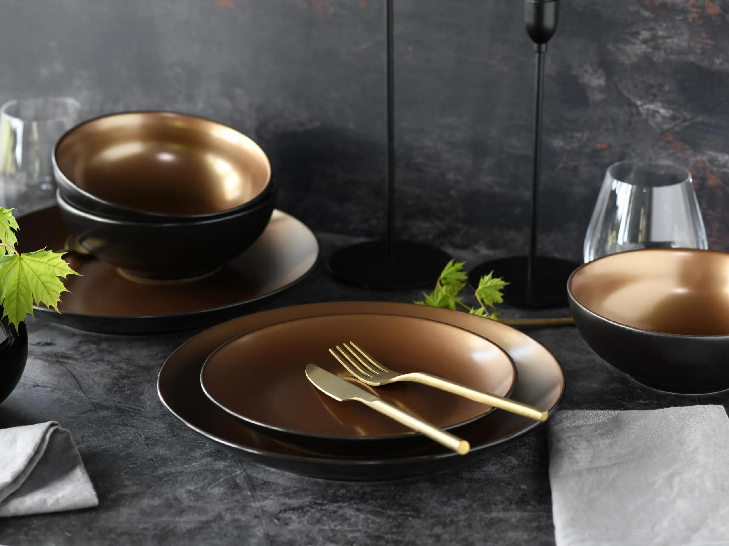 CreaTable, 23599, Serie GLAMOUR - Servizio da tavola, 8 pezzi