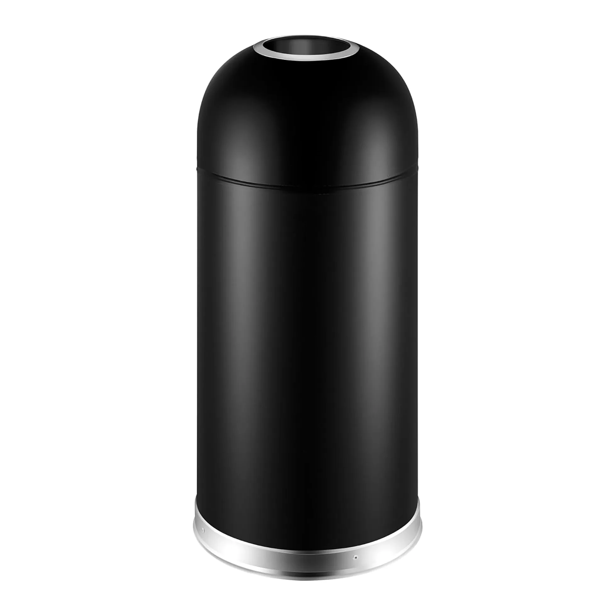 EKO Pattumiera 30L Eternal Nero Opaco Acciaio Inossidabile Uso Commerciale, per Interni ed Esterni, Pattumiera in Metallo Extra Large per Casa Ufficio Secchio Interno in Metallo.
