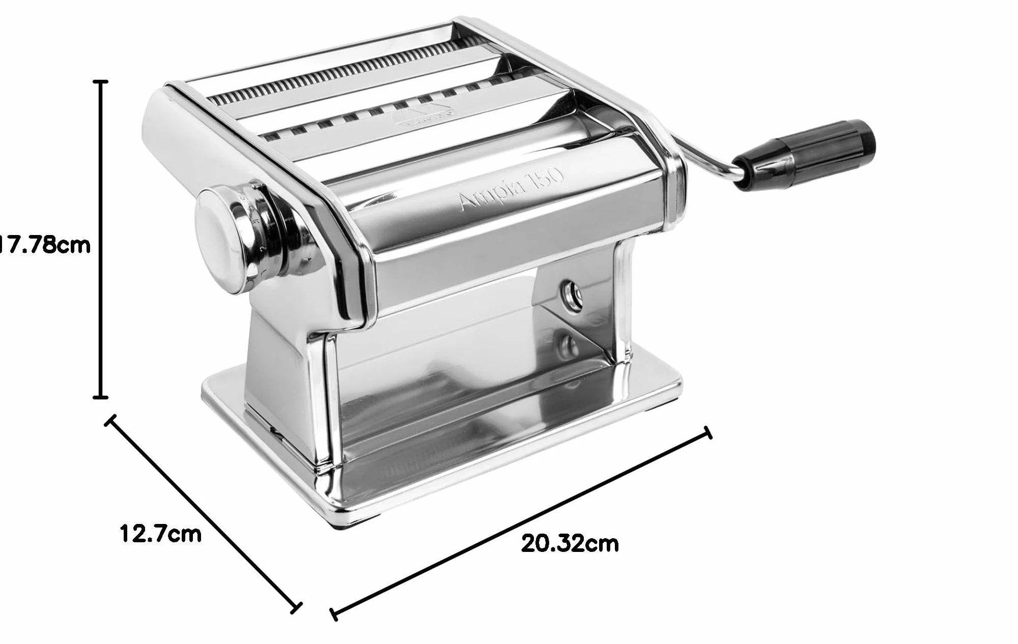 Marcato Ampia 150 AM-150-CLS Macchina per Pasta Manuale Acciaio Cromato Argento
