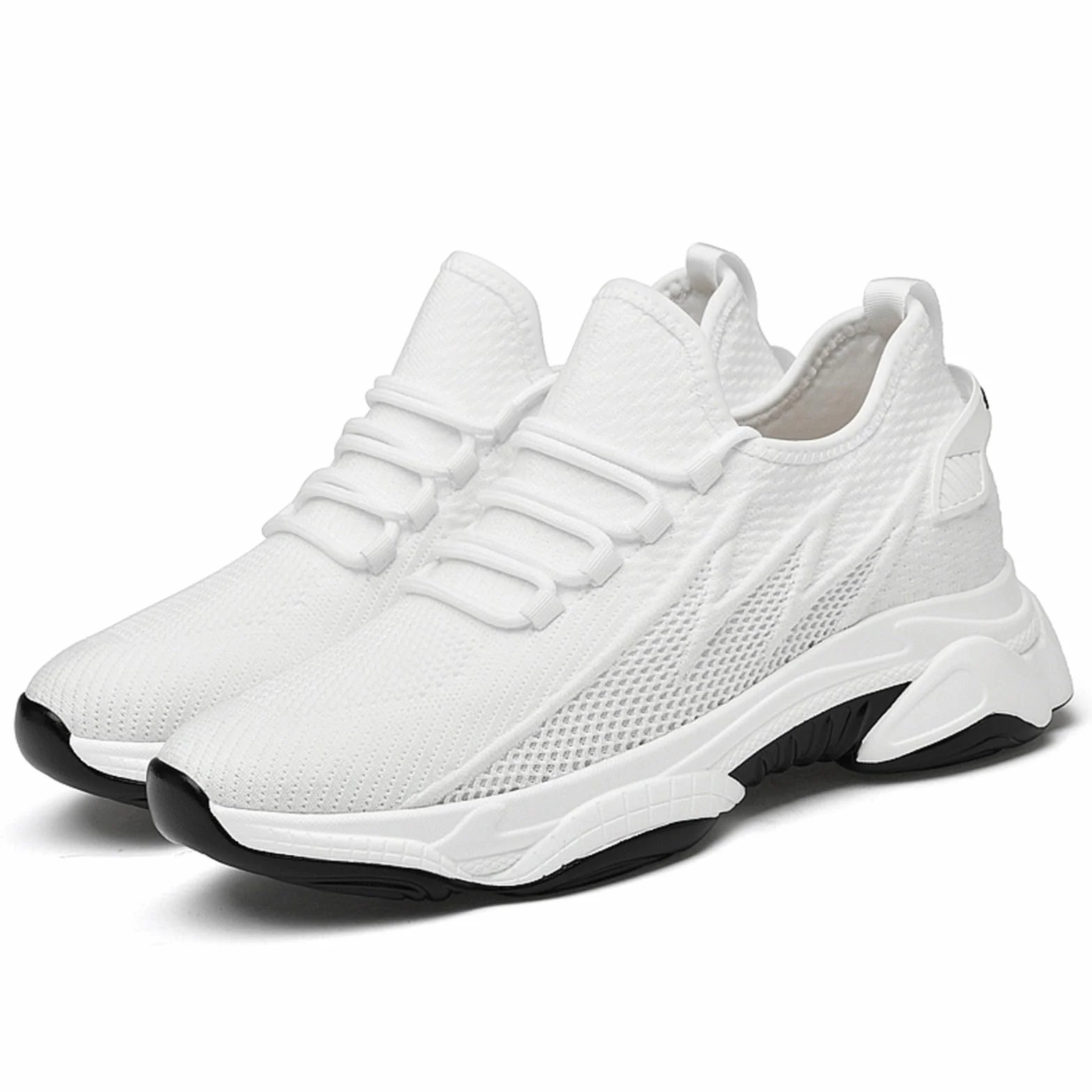 Elevate Shoes - Scarpe da ginnastica da uomo, 6/8/10 cm, invisibili, leggere, traspiranti, in rete, con rialzo, elevatore, scarpe da ginnastica casual, traspiranti, per il tempo libero, 37-43