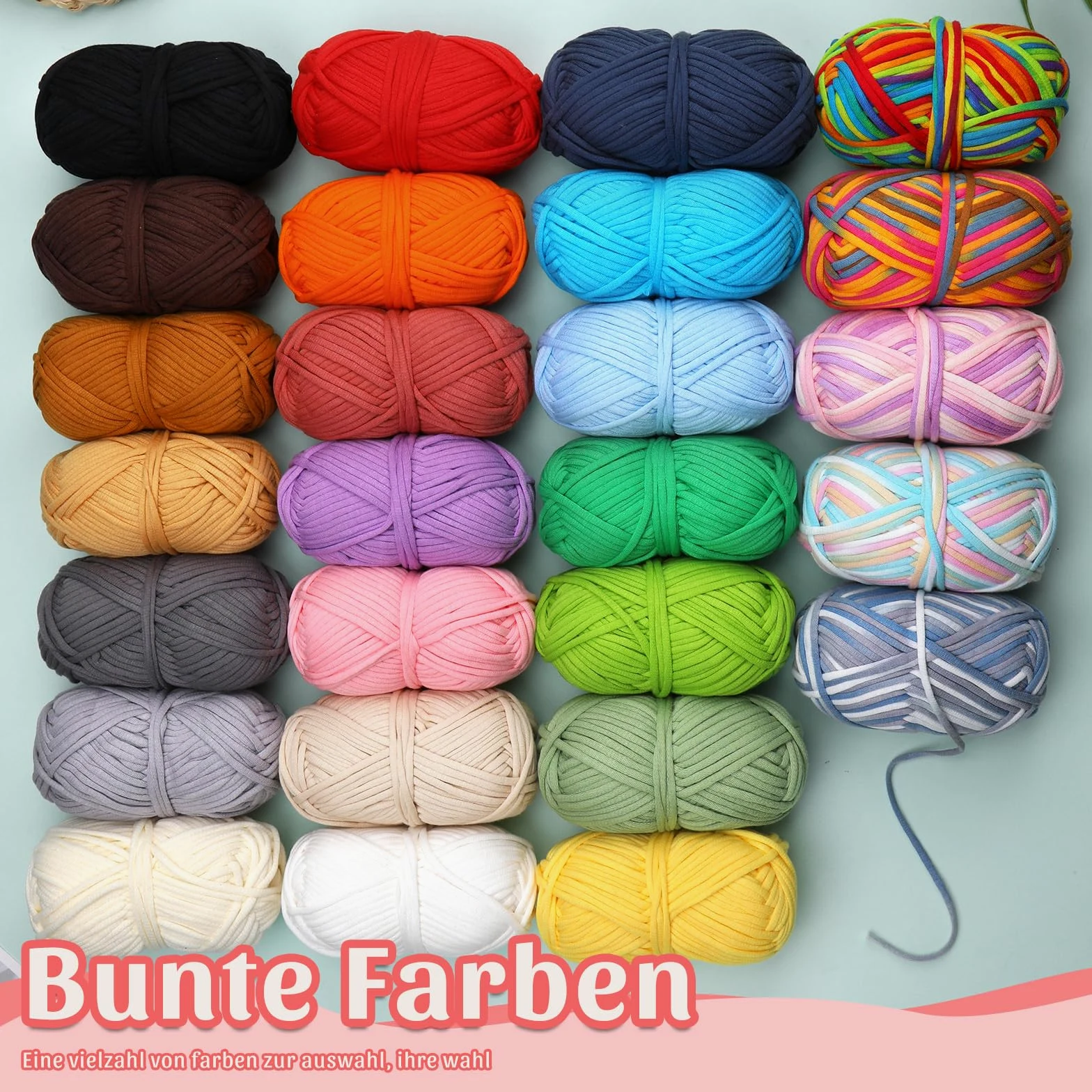 15 gomitoli di lana per uncinetto in cotone per uncinetto e uncinetto, Easy Crochet Yarn Cotton per uncinetto, lana spessa per uncinetto e uncinetto, 4 mm
