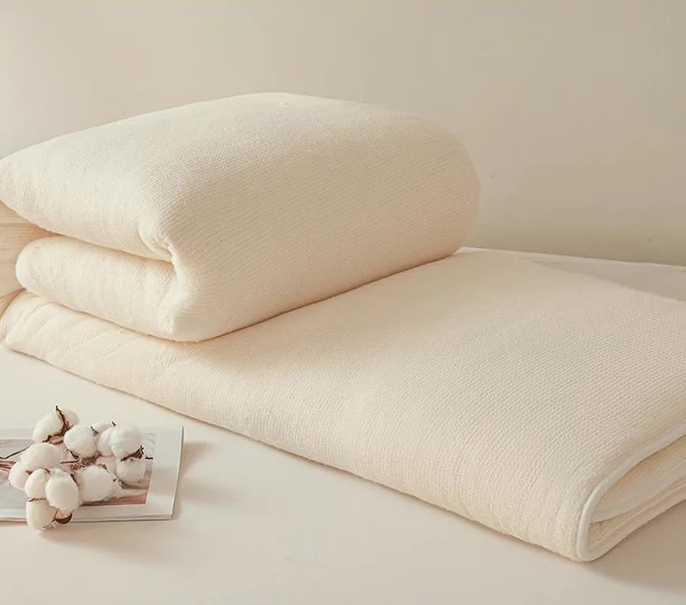 Futon - Materassino da viaggio con imbottitura in cotone, pieghevole, spesso e caldo, portatile, per campeggio, viaggi, imbottito, 90 x 200 cm