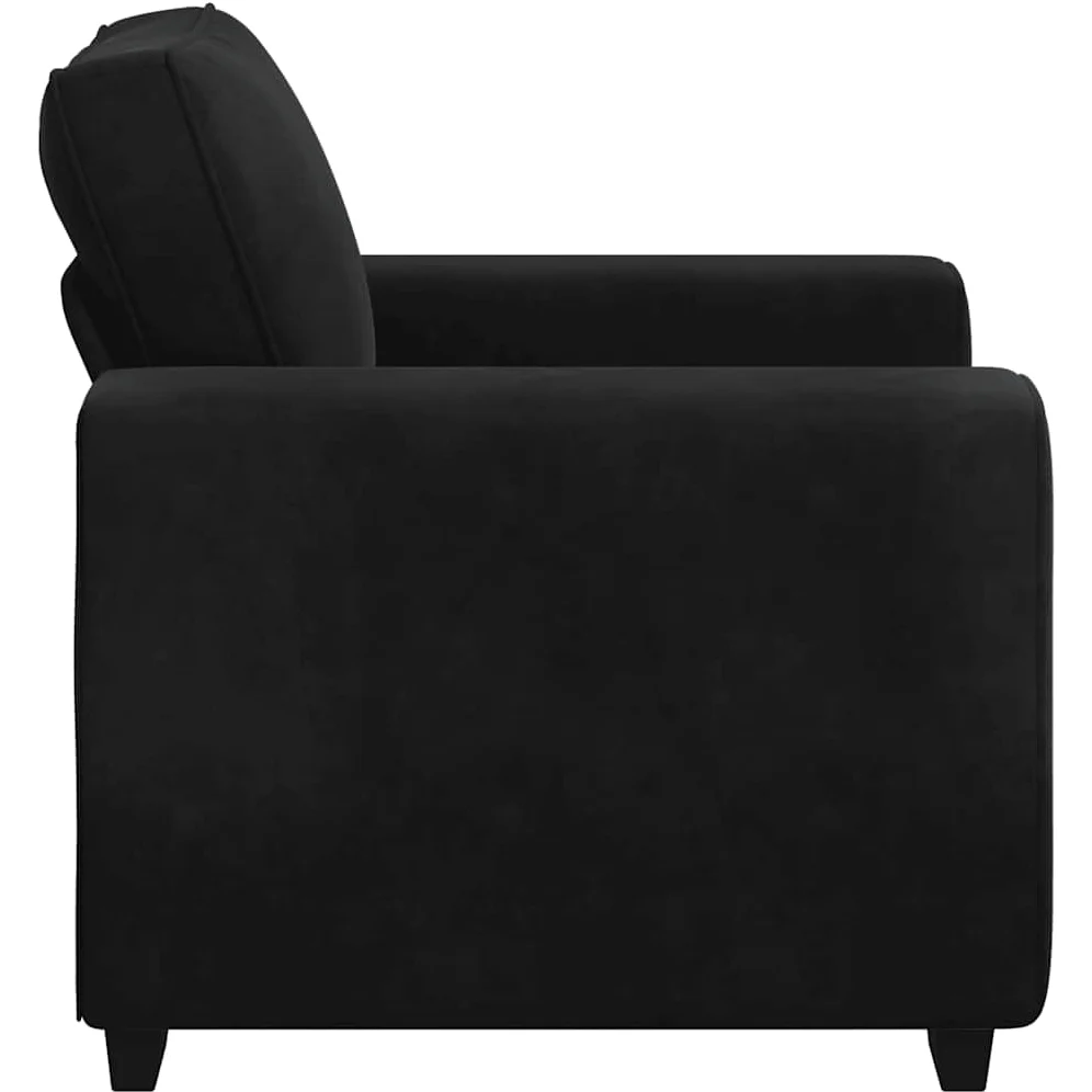 vidaXL Divano Sedia Nero 100x77x82 cm Velluto, Divano Singolo, Divano Comfort, Sedia TV, Divano, Divano Seduta, Divano Relax, Divano per Il Tempo Libero