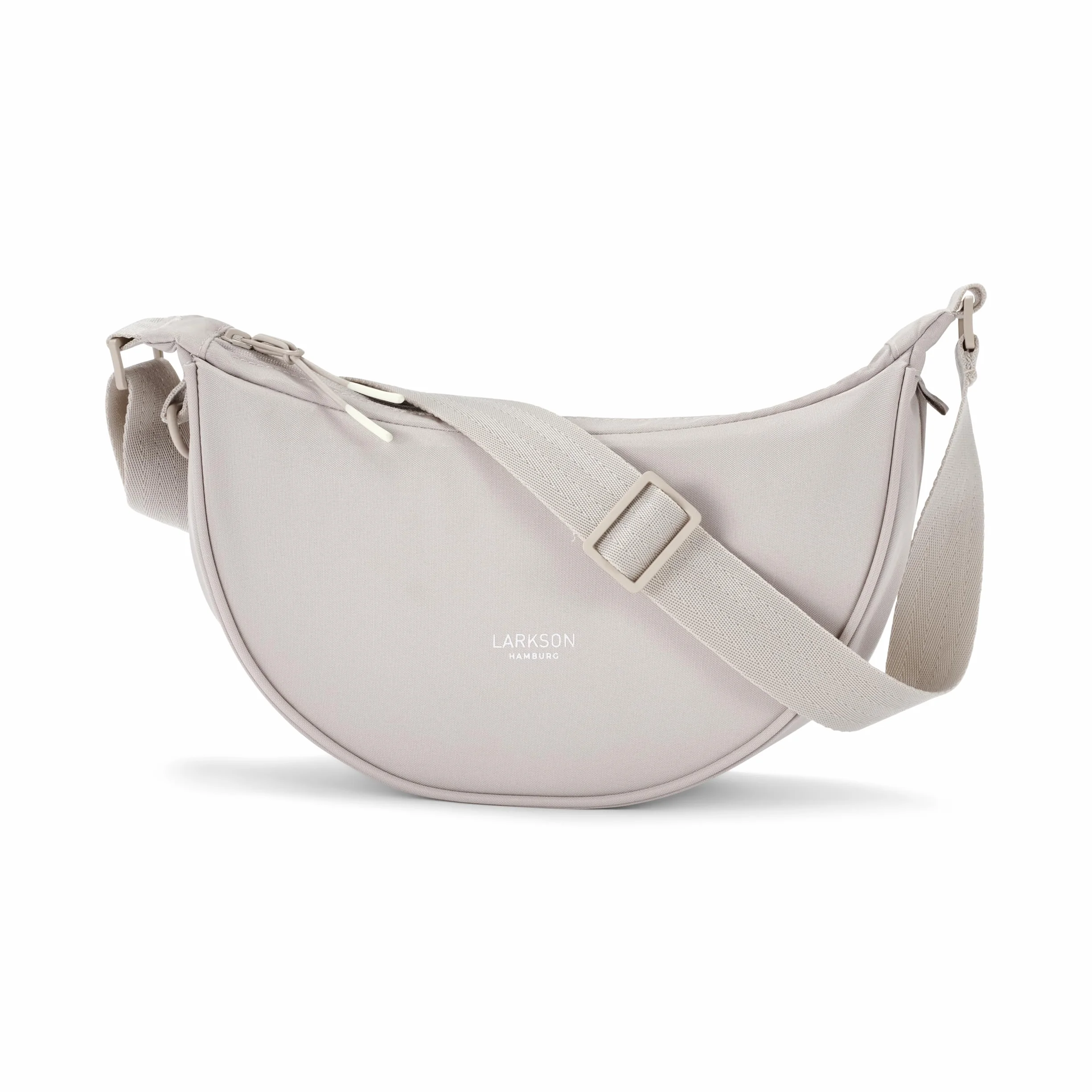 LARKSON Borsa a Tracolla Donna Beige - Solveig Small - Borsetta Mezzaluna - Borse a Spalla Piccola Elegante e Casual - Regolabile Marsupio alla Moda - Impermeabile
