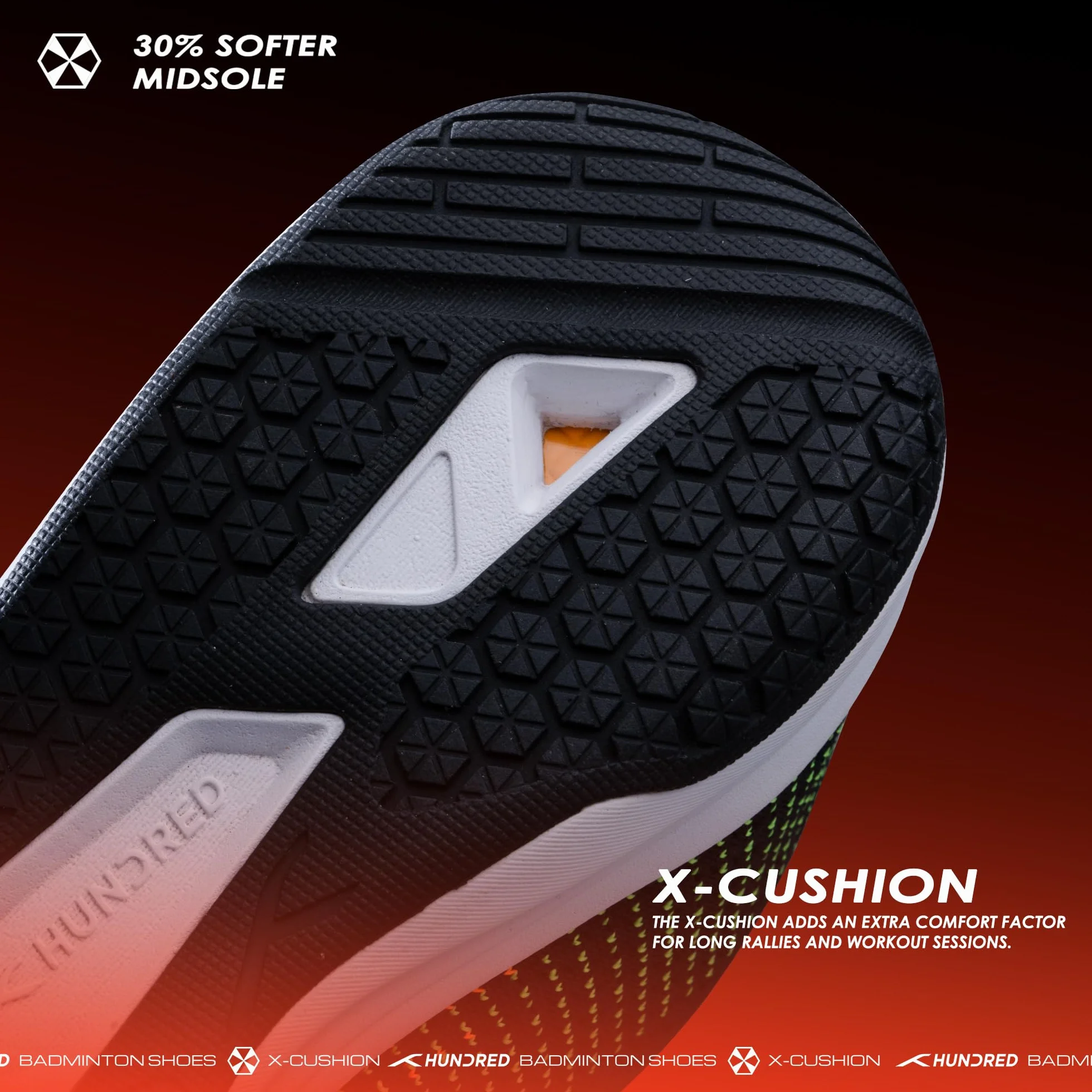 Hundred Blade Lite Non Marking Badminton Shoes Knitted Upper Rubber Sole Squash Table Tennis Basketball Indoor Sports