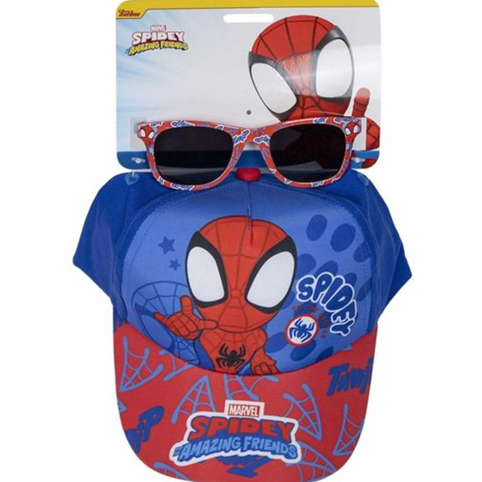 Cappellino e Occhiali Spiderman Originale Unisex Bambini Estate Protezione Solare