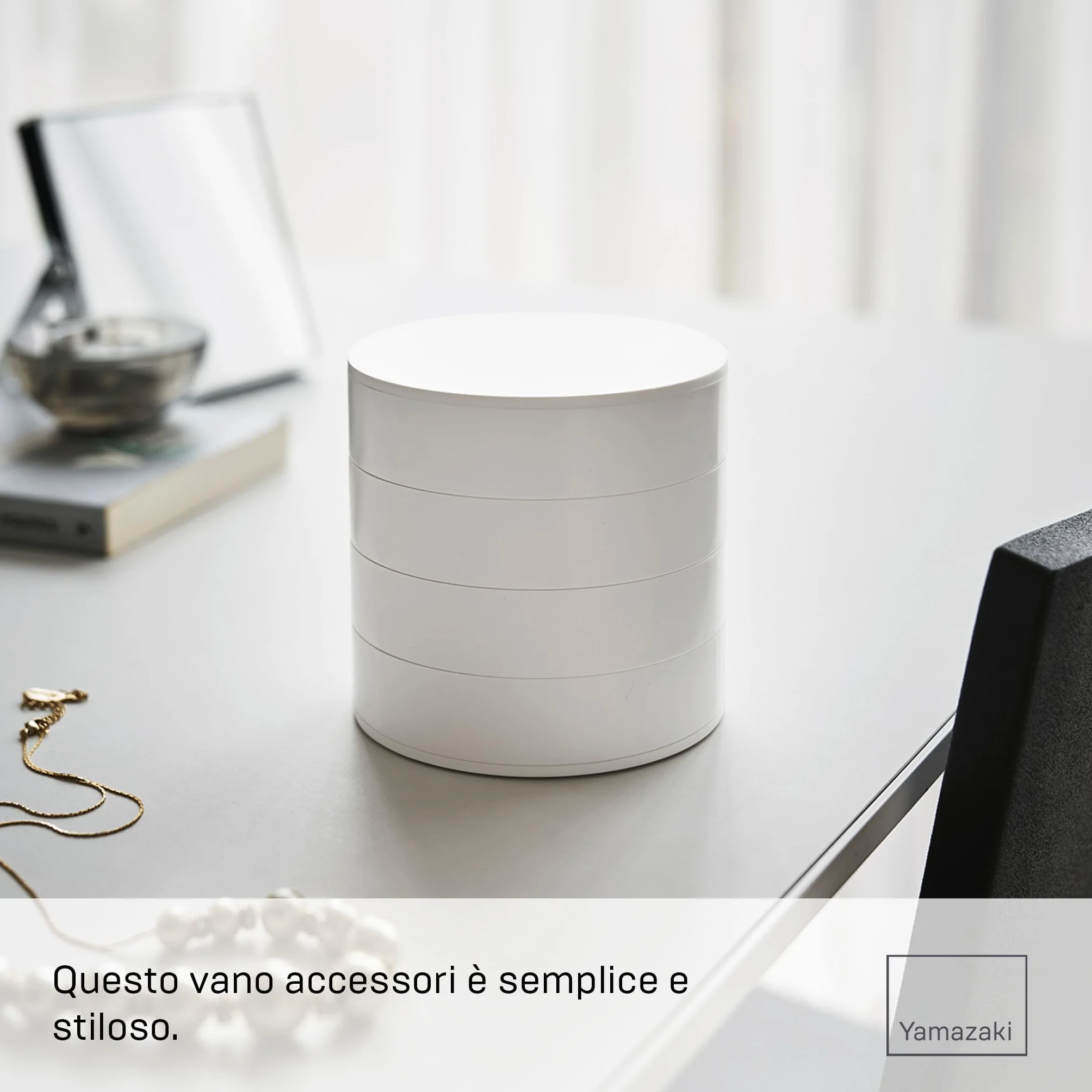 YAMAZAKI Portagioie Tower ABS Bianco