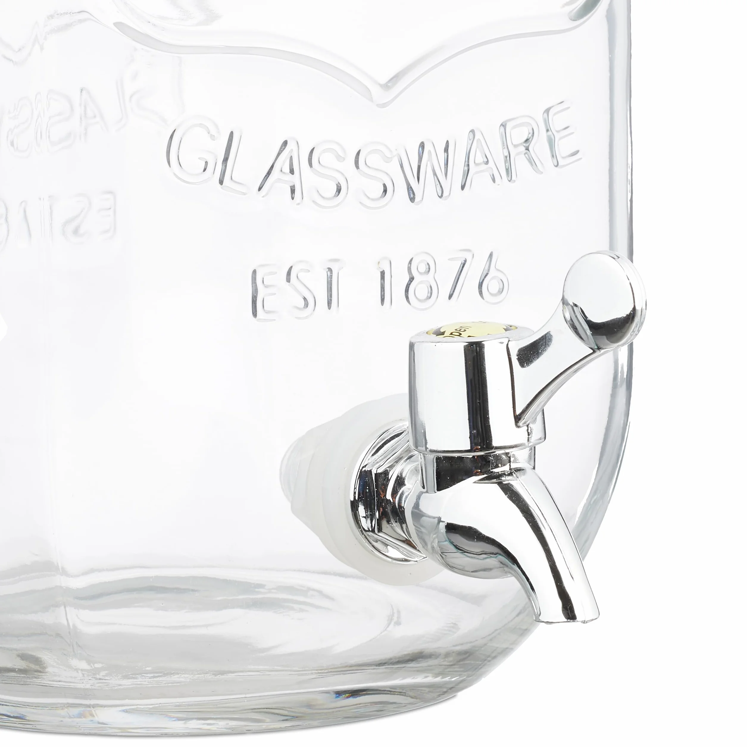Relaxdays Erogatore Bevande 3,5 L Vetro con Rubinetto e Coperchio