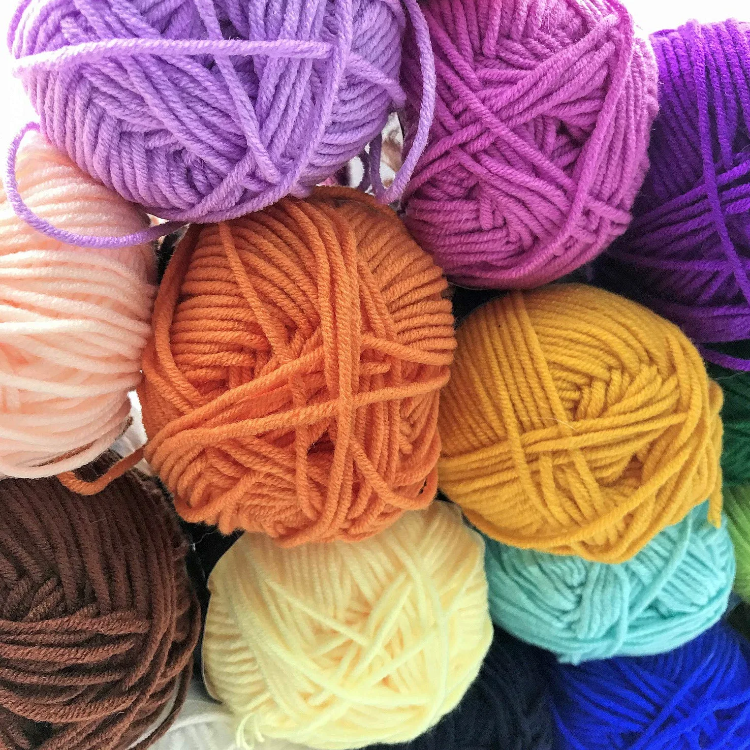 JZK 20 Multicolore 50g Super Morbido Filato di Lana di Cotone, matassine gomitoli Cotone per Uncinetto e Maglia per Indumenti Bambini amigurumi Cappello Sciarpa