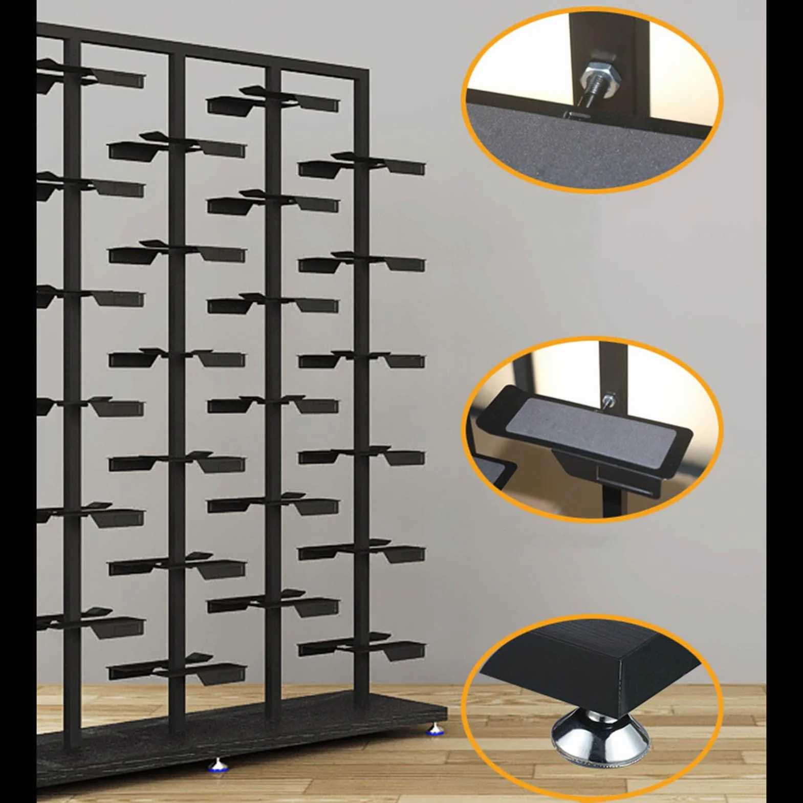 Espositori per Negozi di Scarpe Commerciali,Negozio di Abbigliamento Moderno,Grande scarpiera autoportante,scaffale per Scarpe da Ginnastica in Metallo,Supporto per Organizer per Scarpe Bout
