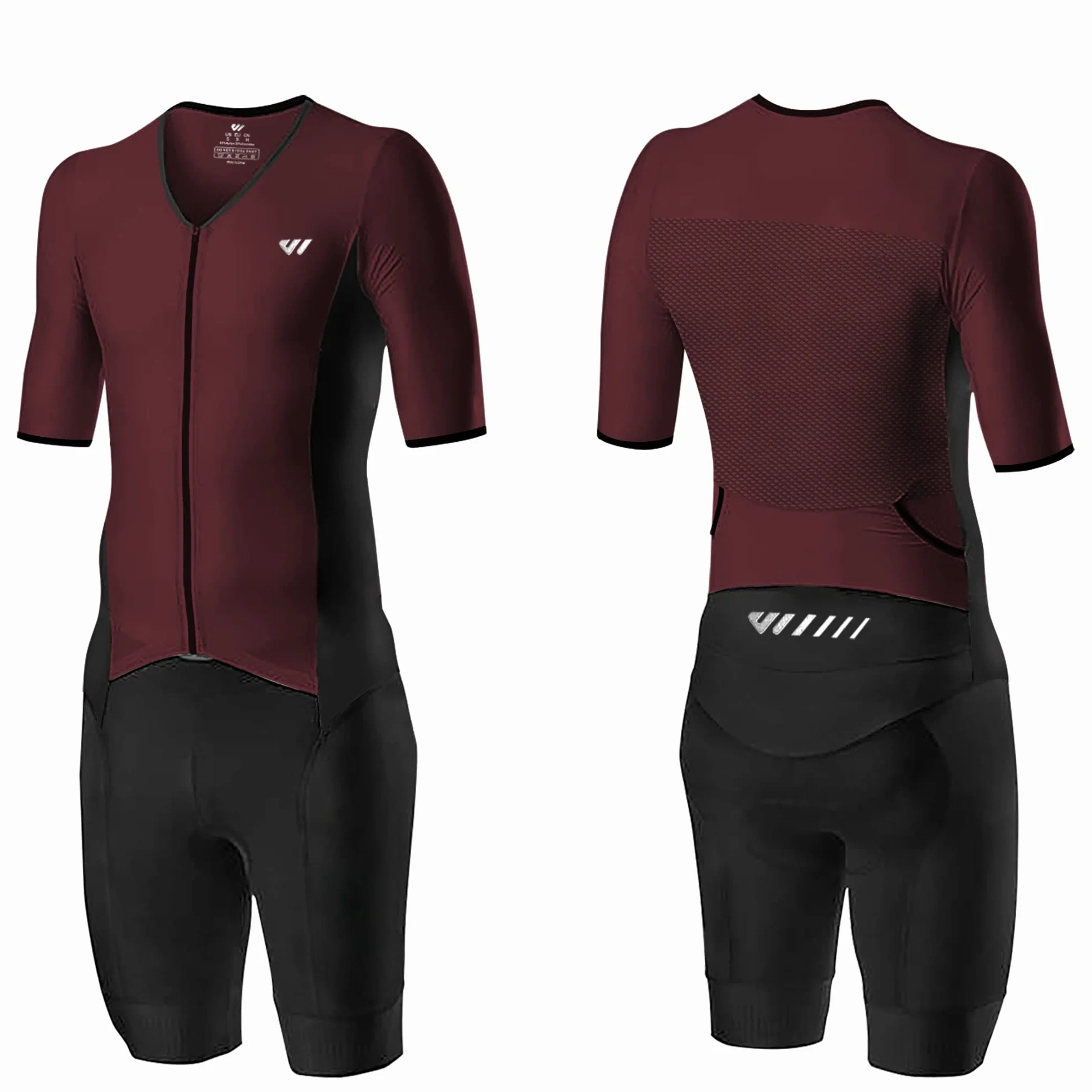 Lo.gas Trisuit Uomo Triathlon Tuta a Maniche Corte Traspirante Asciugatura Rapida