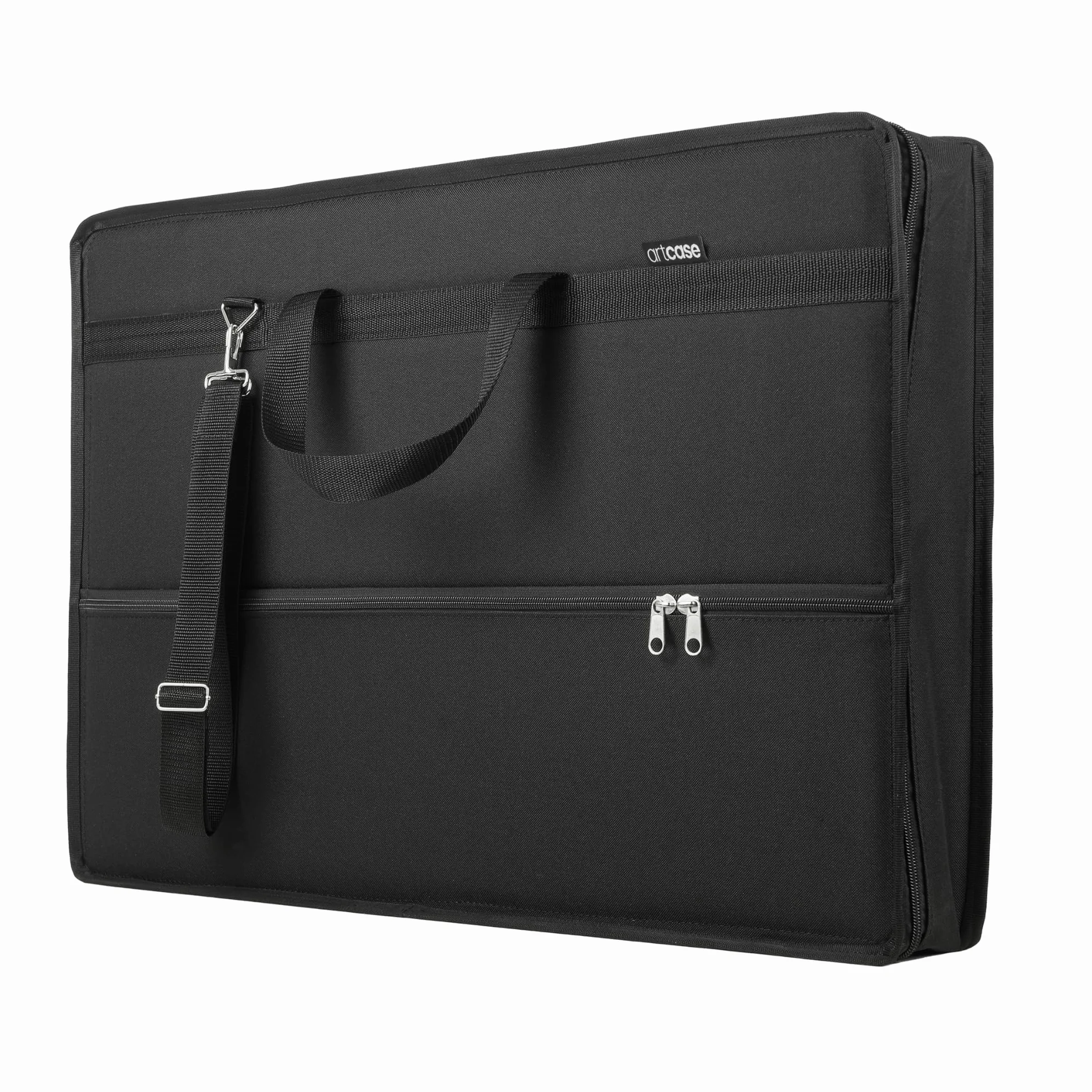 Le'arte artcase max DIN A2 – Artist Portfolio case, Hardcover Drawing Folder A2, Document Transport Bag, 70 x 49 x 8 cm, Storage Art case, Waterproof Poliestere, Large Format, Hard-Cover, Black, Nero