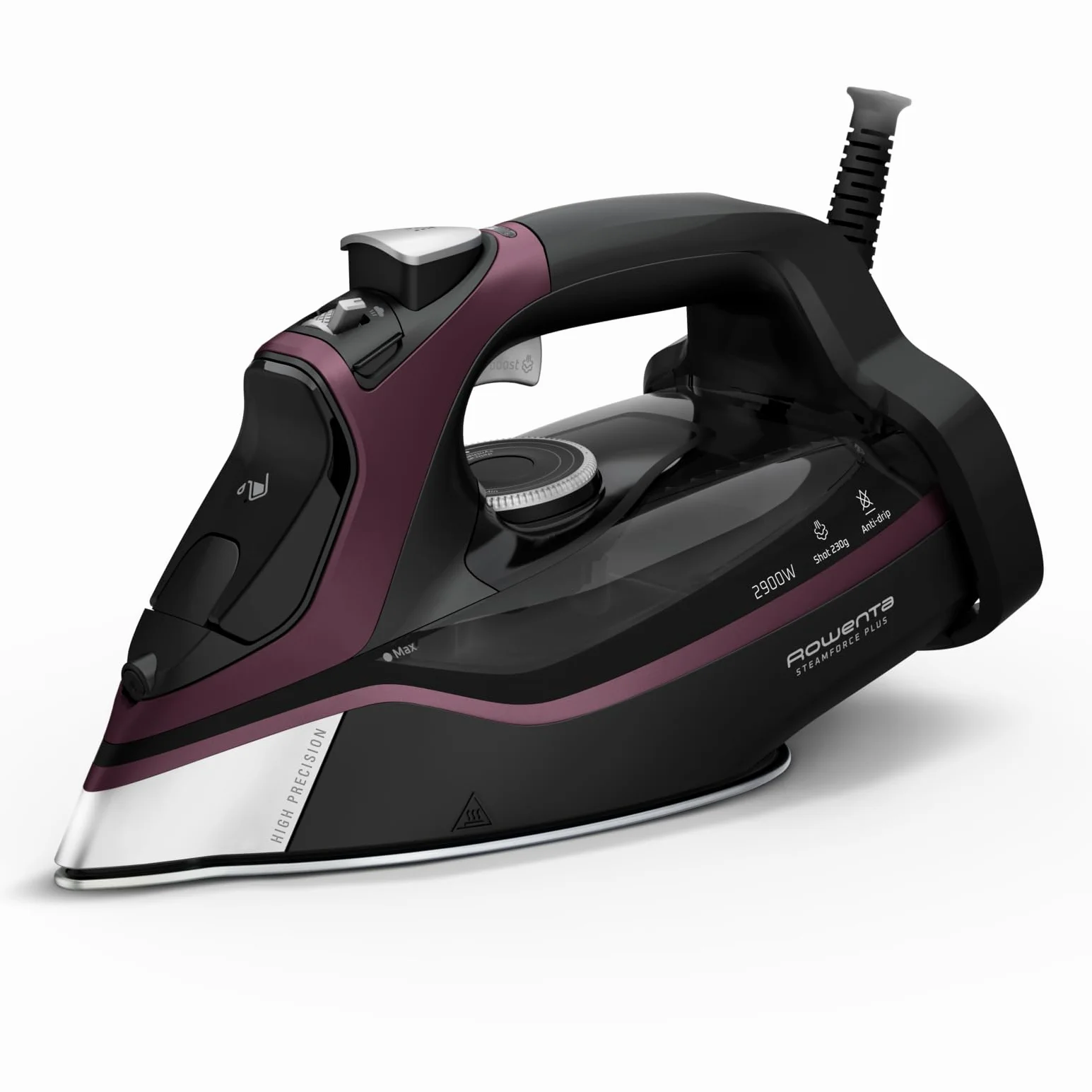 Rowenta SteamForce Plus Ferro da stiro a vapore, 2900 W, 230 g/min. Colpo Vapore, Protezione anti-goccia, Spegnimento automatico, Serbatoio dell'acqua da 350 ml, DW9413