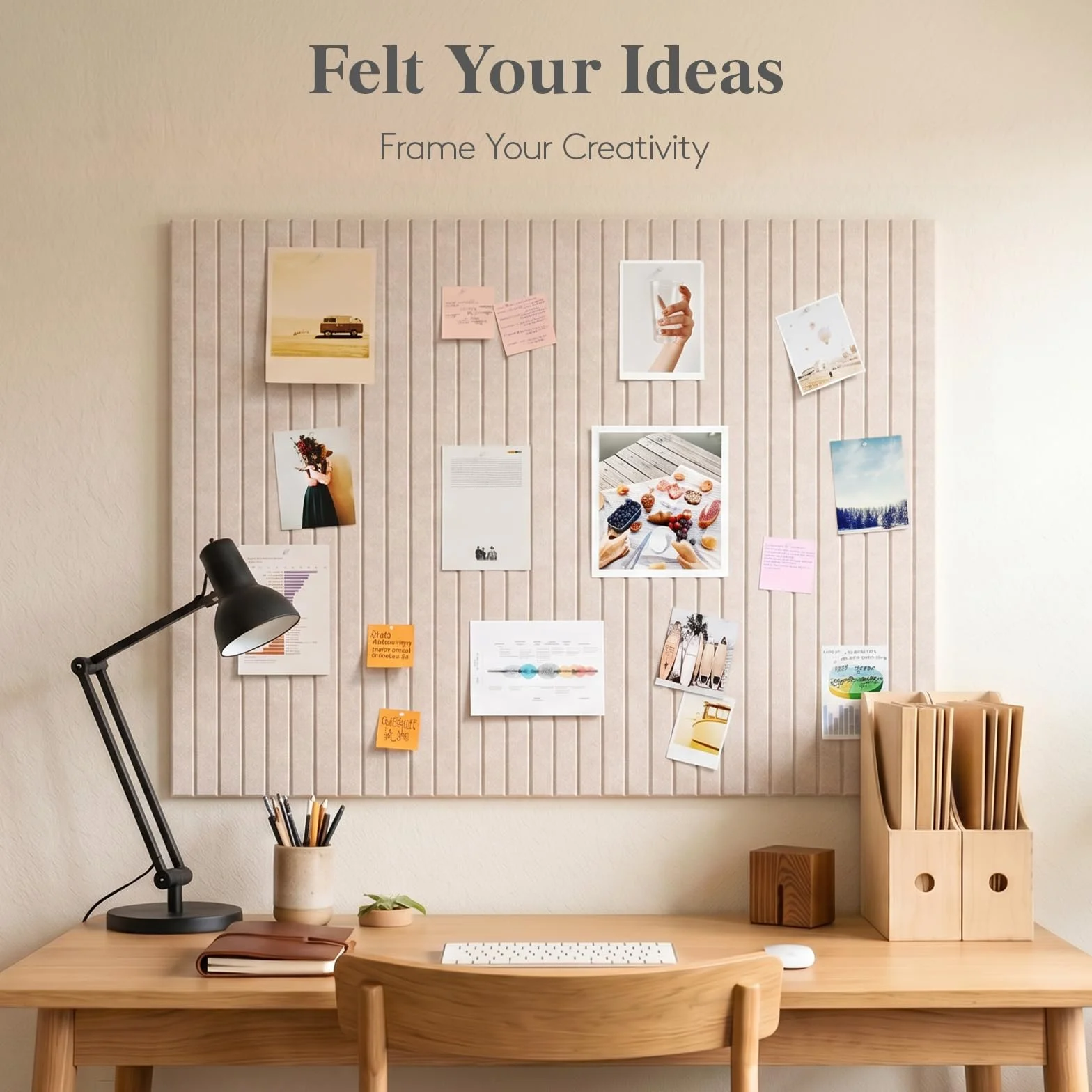 Lifewit Bacheca Adesiva in Feltro di Alta Qualità, Set da 12 Pannelli-120x90 cm, Ideale per Organizzare Note e Foto in Ufficio o a Casa, 50 Puntine Incluse, Alternativa Decorativa al Sughero, Beige