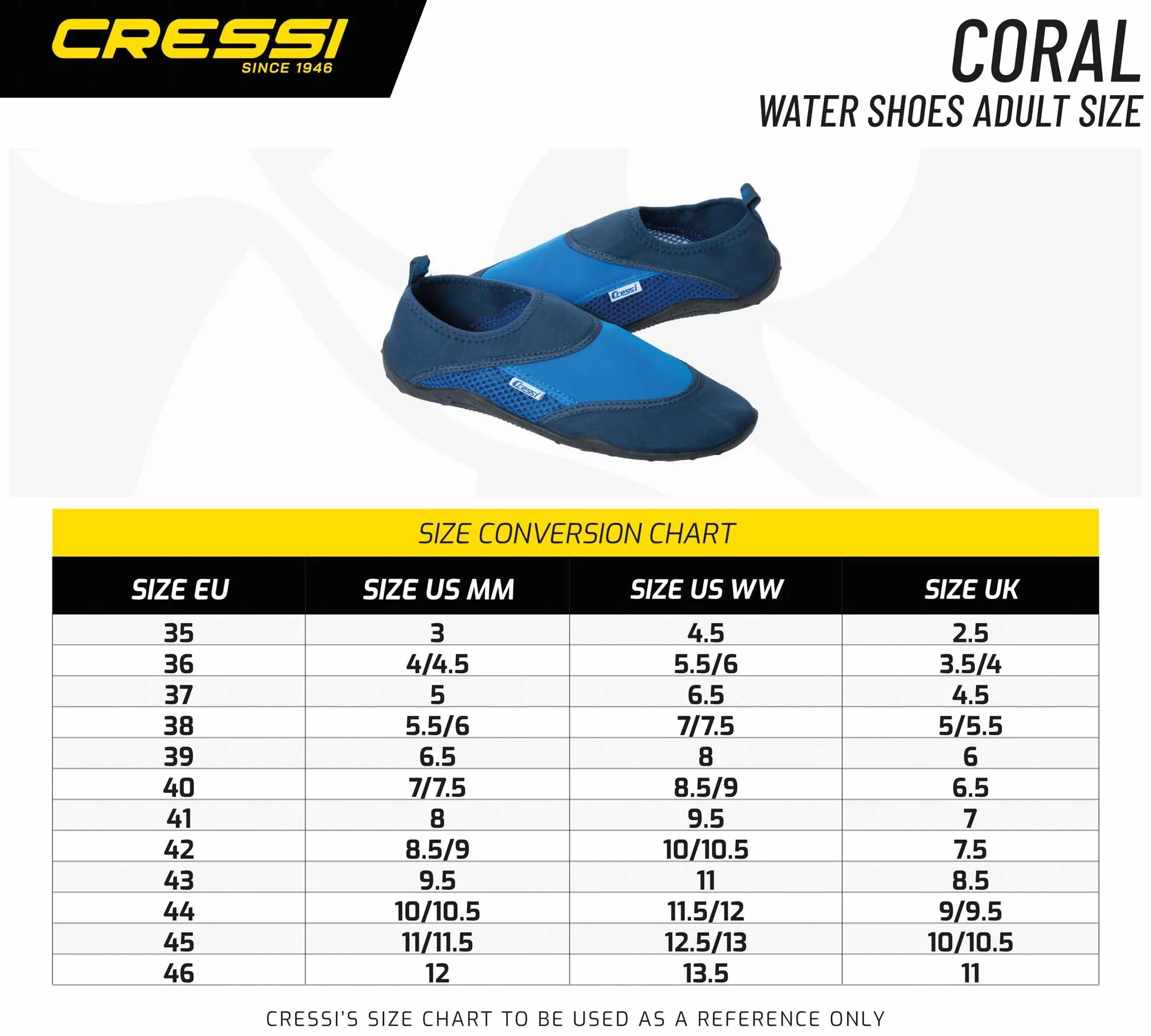 Cressi Coral Scarpe da Mare Spiaggia Barca Sport Acquatici Unisex Adulto