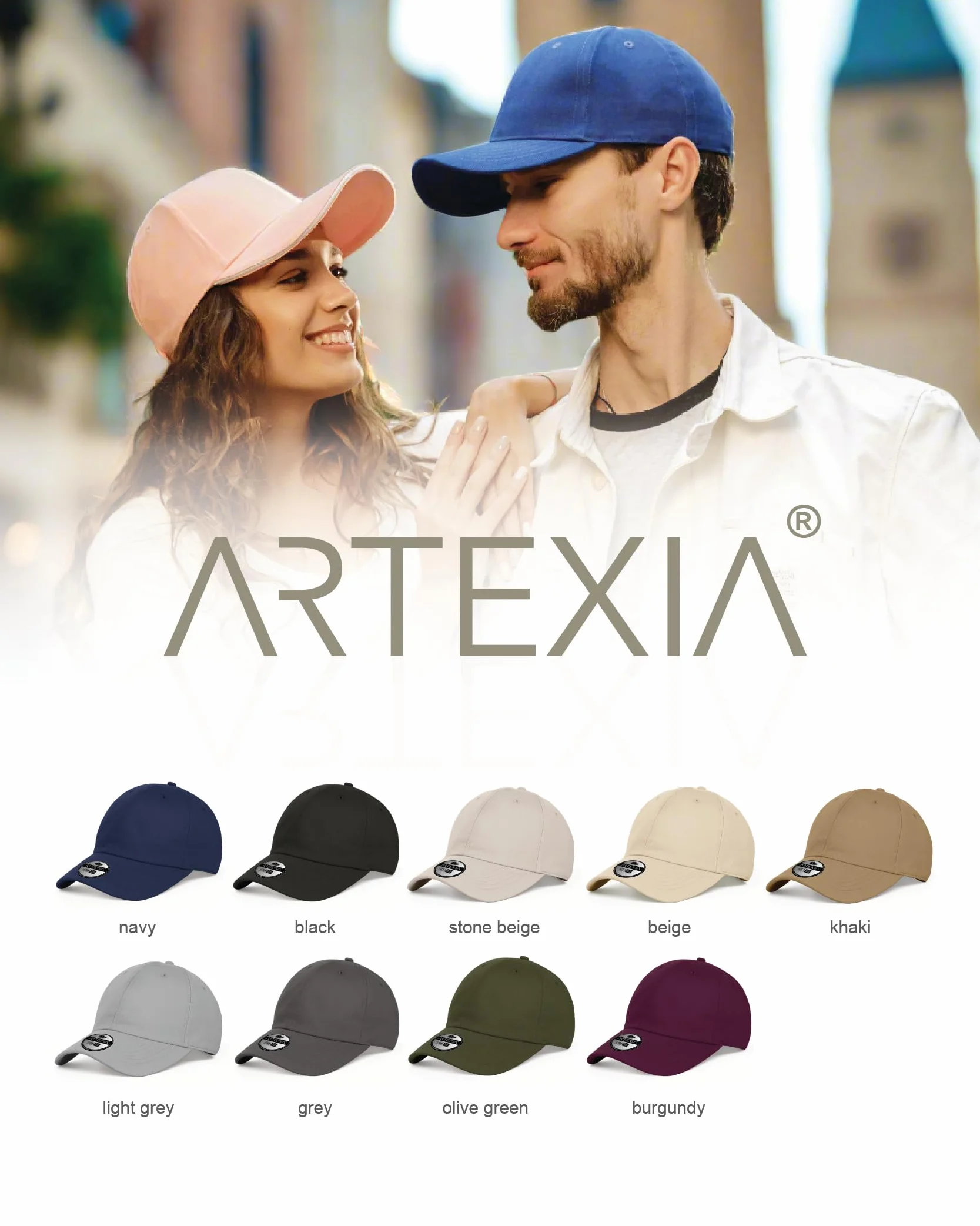 Artexia Cappellino con Visiera 100% Cotone Unisex Uomo Donna Estivo Corona Morbida