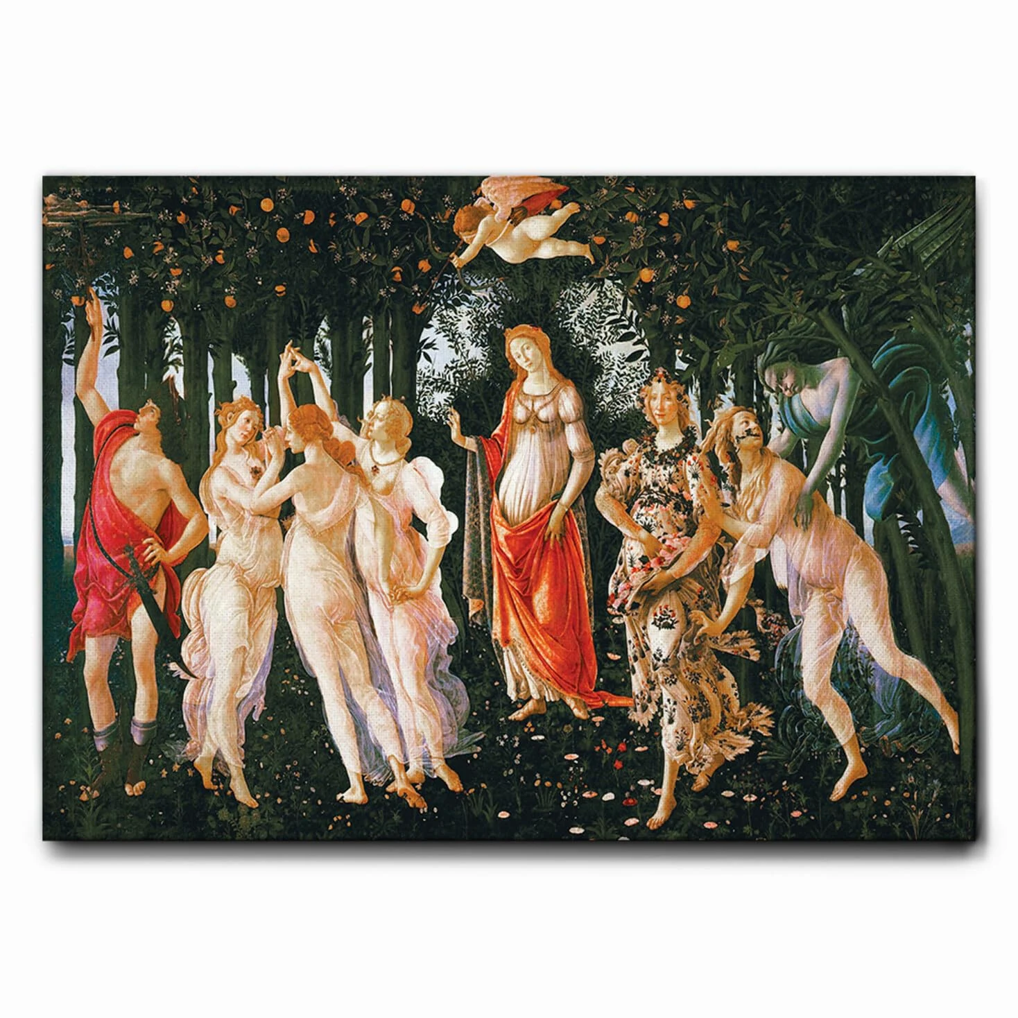 Giallobus - Quadro - Sandro Botticelli - La Primavera - Tela Canvas Telaio Standard - 140L x 100l cm - Pronto da appendere - Quadri moderni per la casa