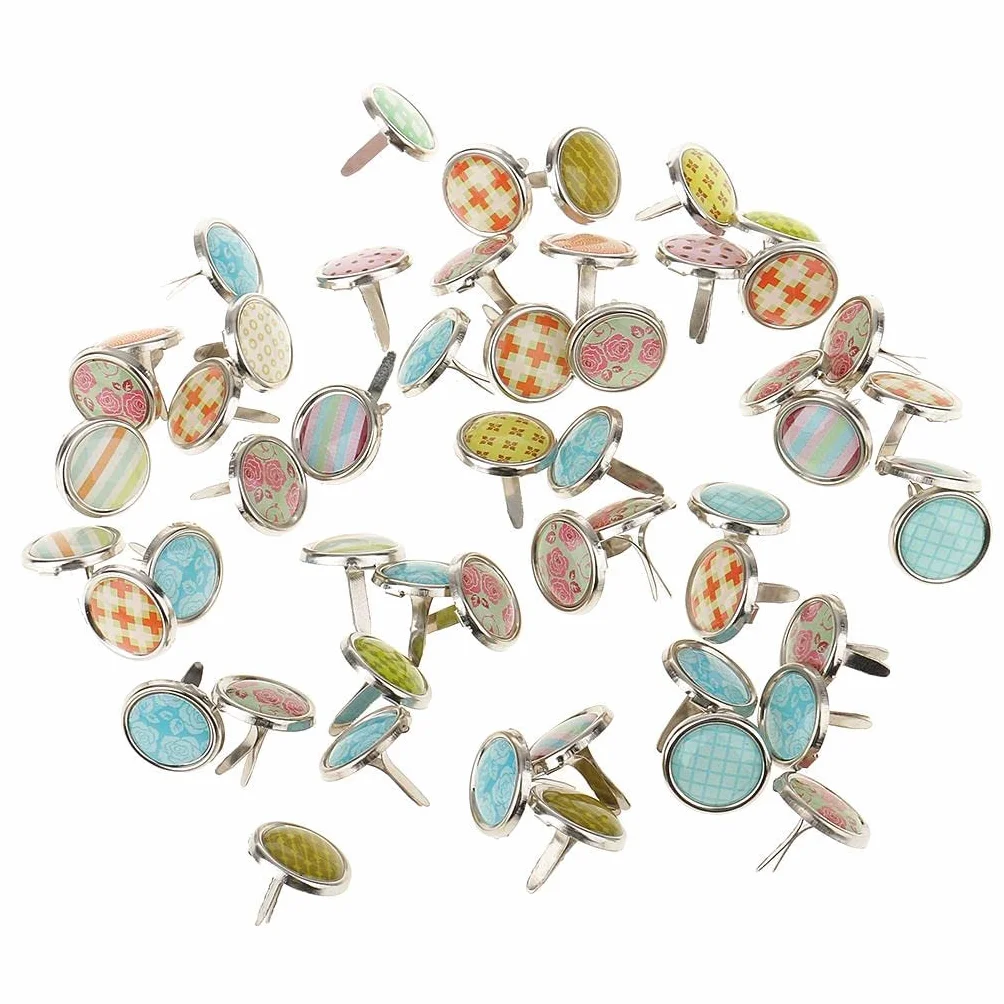 zalati Spille a spacco per carta in metallo, 200 pezzi, testa rotonda per scrapbooking, arte, fai da te, progetti di carta - bronzo