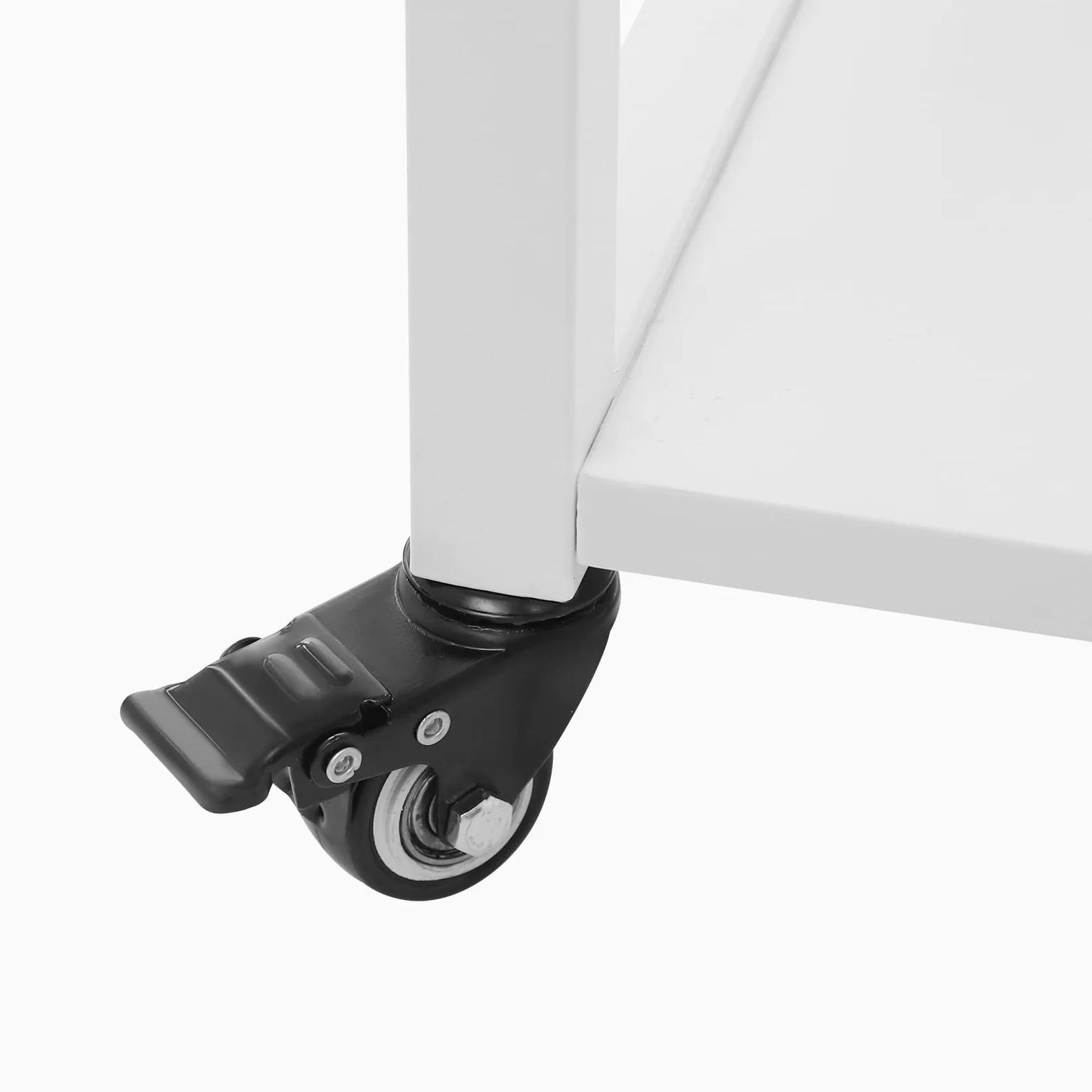 Tavolo per stampante a 3 livelli con ruote universali, 50 x 40 x 74,5 cm, in metallo, oltre 80 kg, per uffici domestici, uffici aziendali, sale di studio, spazi di stampa
