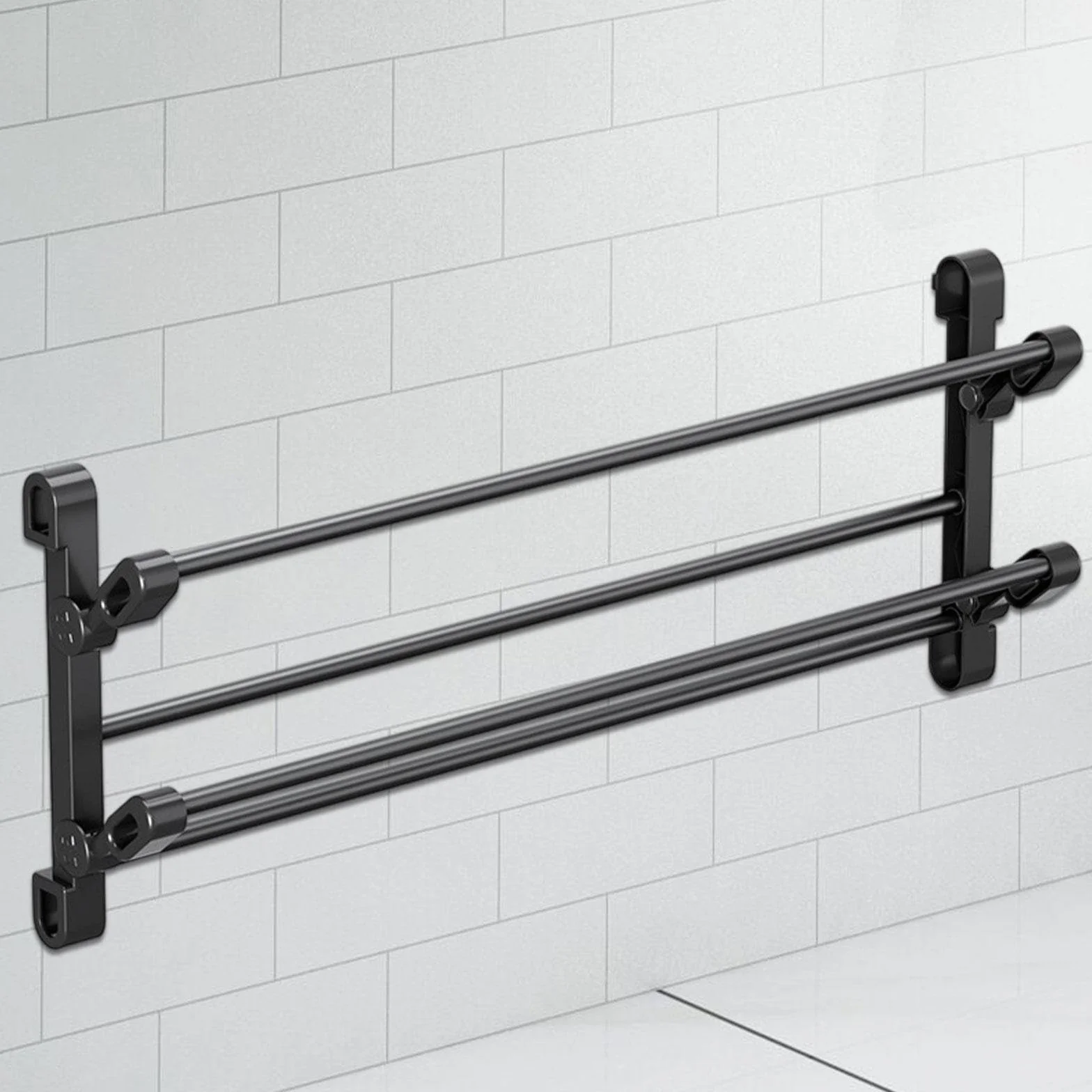 perfk Scarpiera pieghevole da parete, portaoggetti pieghevole, versatile, porta scarpe, porta asciugamani per armadio da camera da letto, 65 Cm