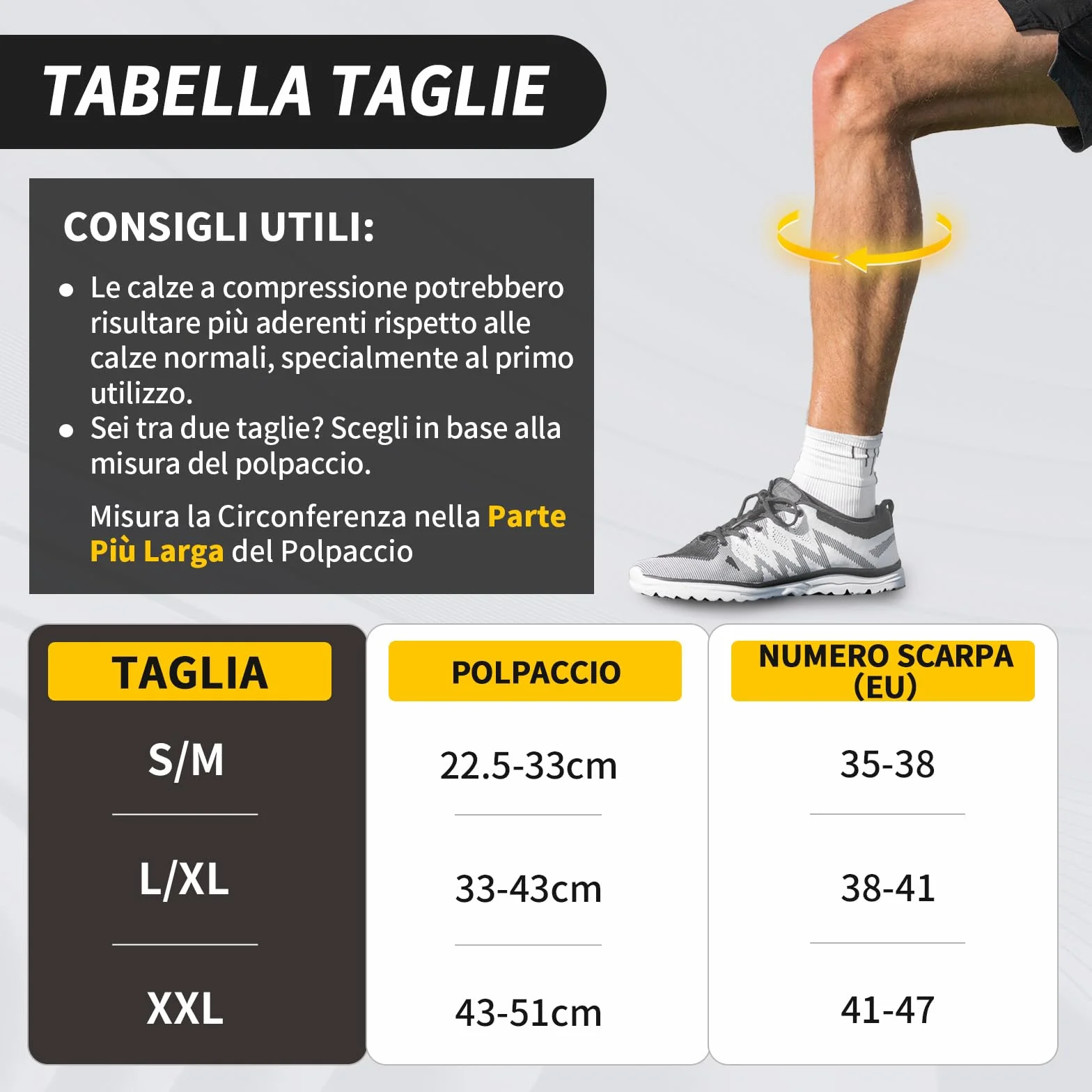 CAMBIVO Calze Compressione Graduata Donna Uomo 20-30mmHg 3 Paia Antitrombo Elastiche per Sport Varicose