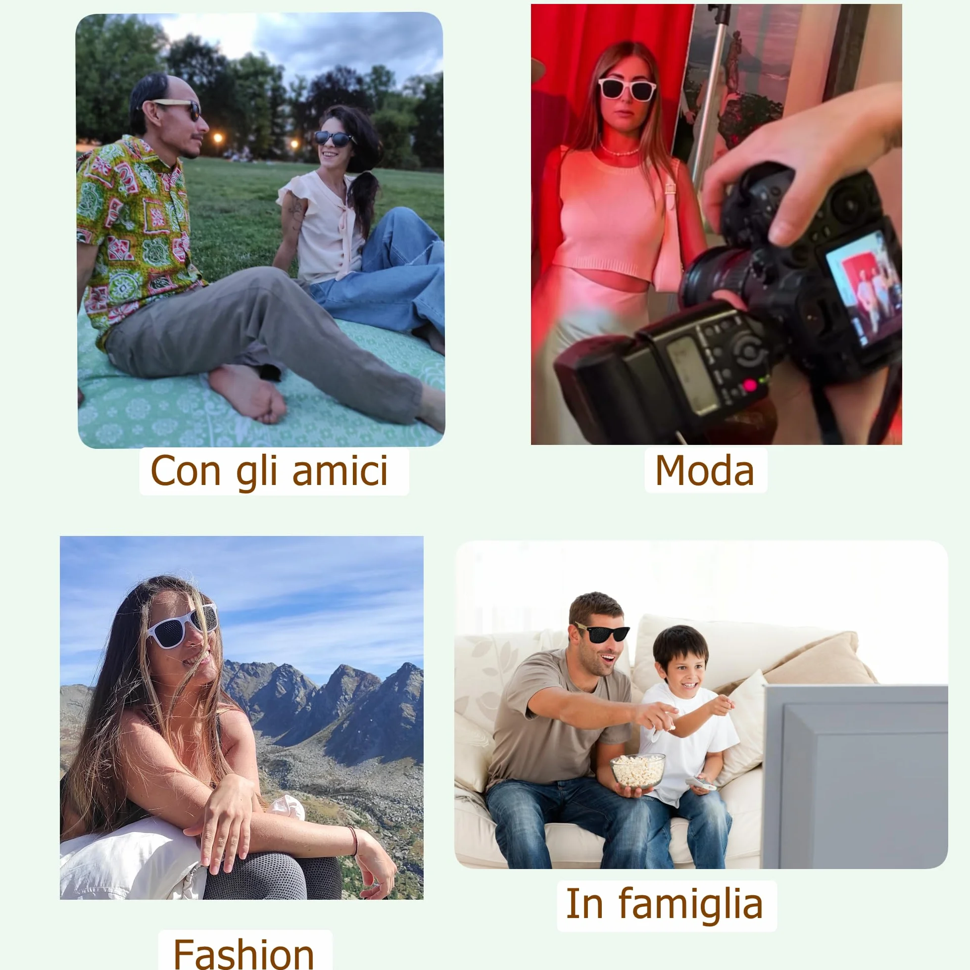 Occhiali stenopeici certificati white pinhole glasses con EBOOK GRATS Bates