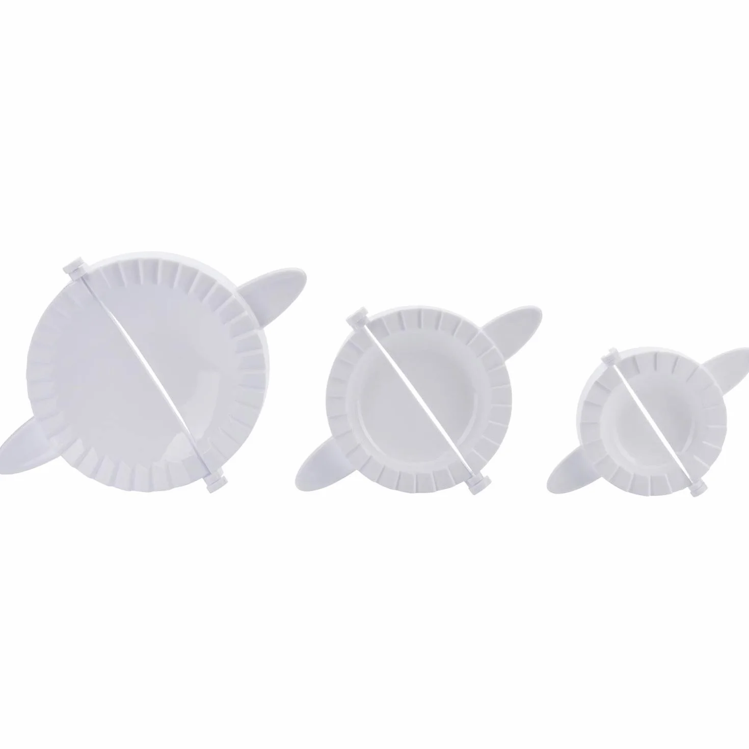 Westmark Set formine per ravioli 3 pezzi Ø 9,5/12/15,5 cm bianco plastica