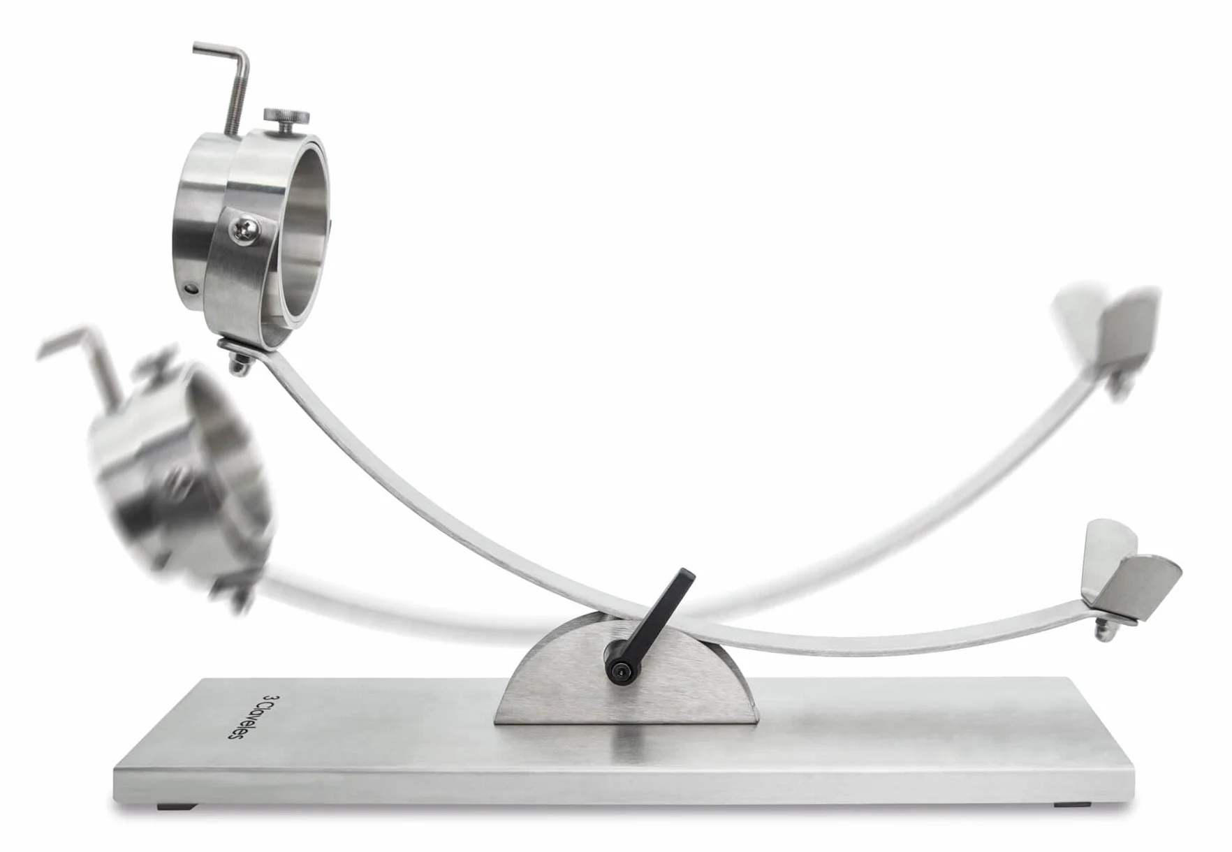Supporto per prosciutto in Acciaio Inox, Base 50 x 18 cm, Testa Girevole, Fissaggio a V con spiedino, Design Professionale, Stabile e Facile da Pulire, Ideale per prosciutti di Qualsiasi Dimensione