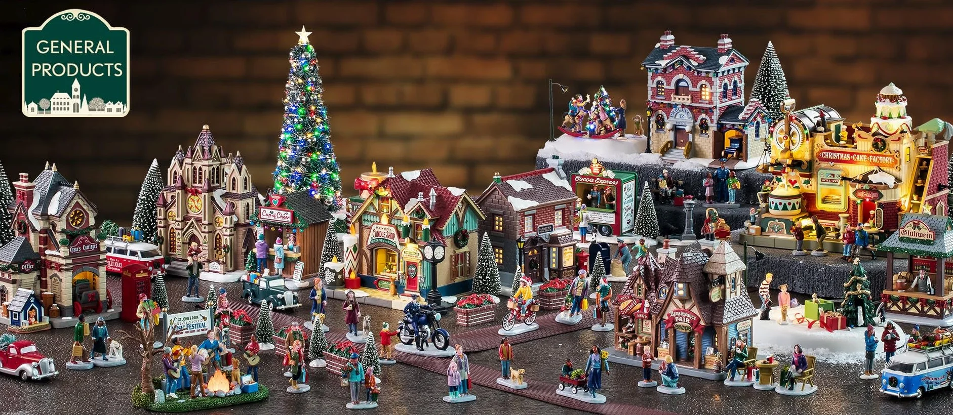 Magie di Natale Personaggi Villaggio di Natale Regali Resina