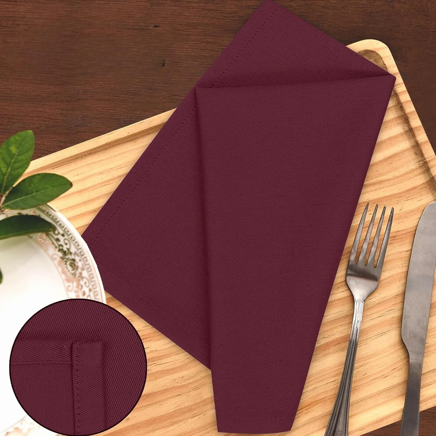 Tovaglioli di Stoffa, Set da 24 tovaglioli di Cotone Lavabili - 45 x 45 cm - per Feste, Compleanni, Bar, ristoranti, cucine, Decorazioni per la tavola, Matrimoni e Uso Quotidiano -