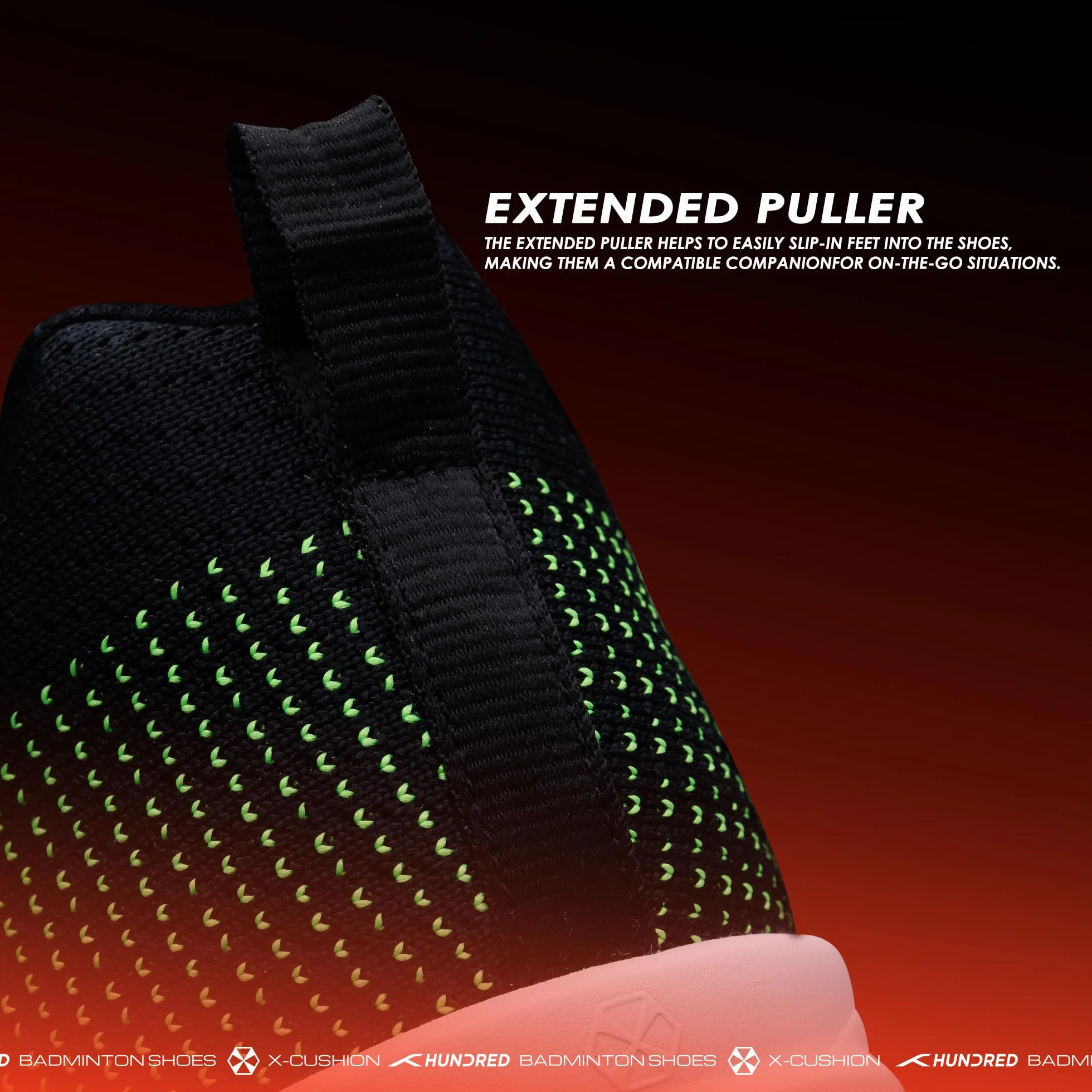 Hundred Blade Lite Non Marking Badminton Shoes Knitted Upper Rubber Sole Squash Table Tennis Basketball Indoor Sports