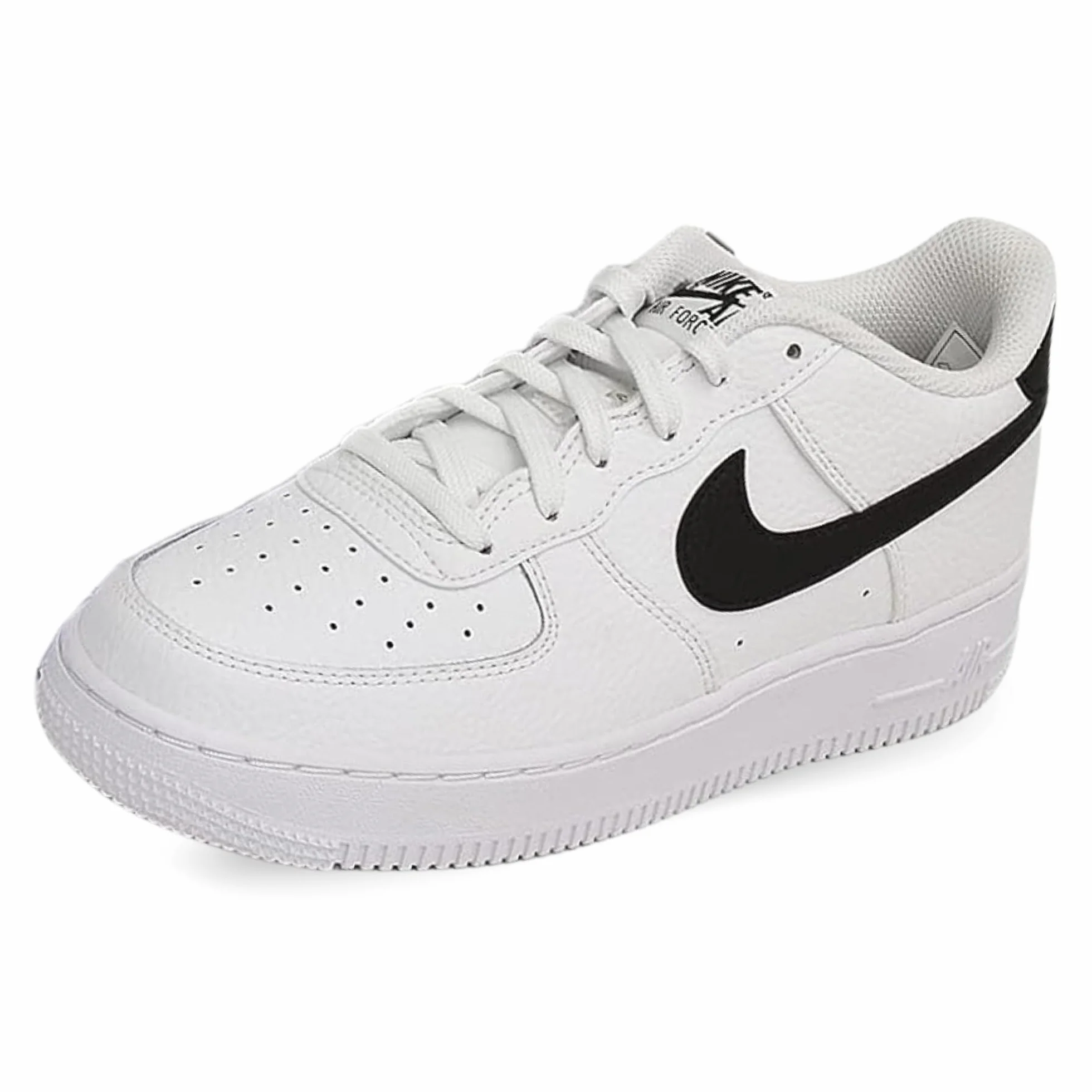 Nike Air Force 1 GS Basse Scarpe da Ginnastica Bambini Ragazzi Bianco White Black White 40 EU