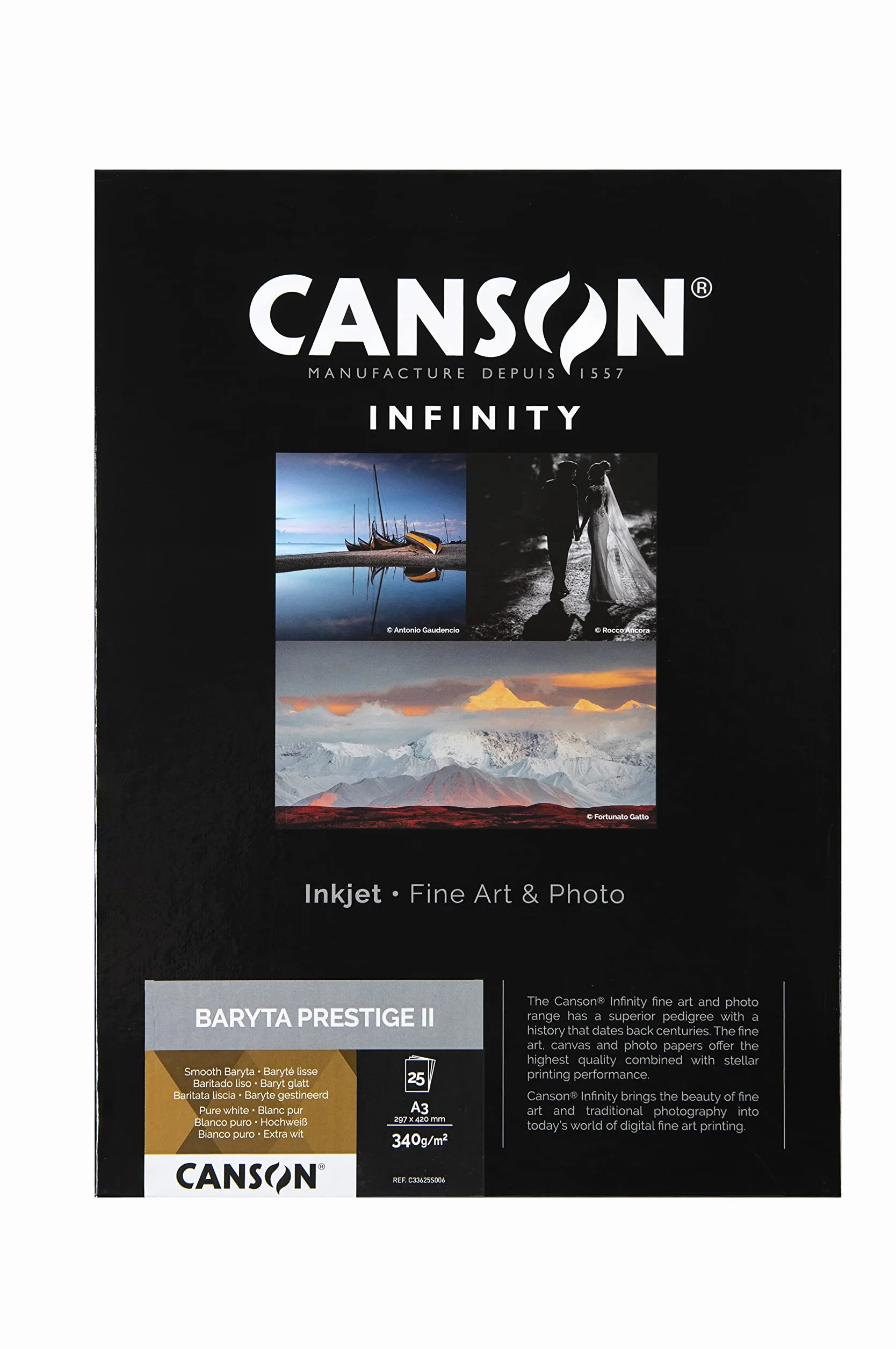 Canson Infinity Baryta Prestige II A3 25 arkuszy 340 g