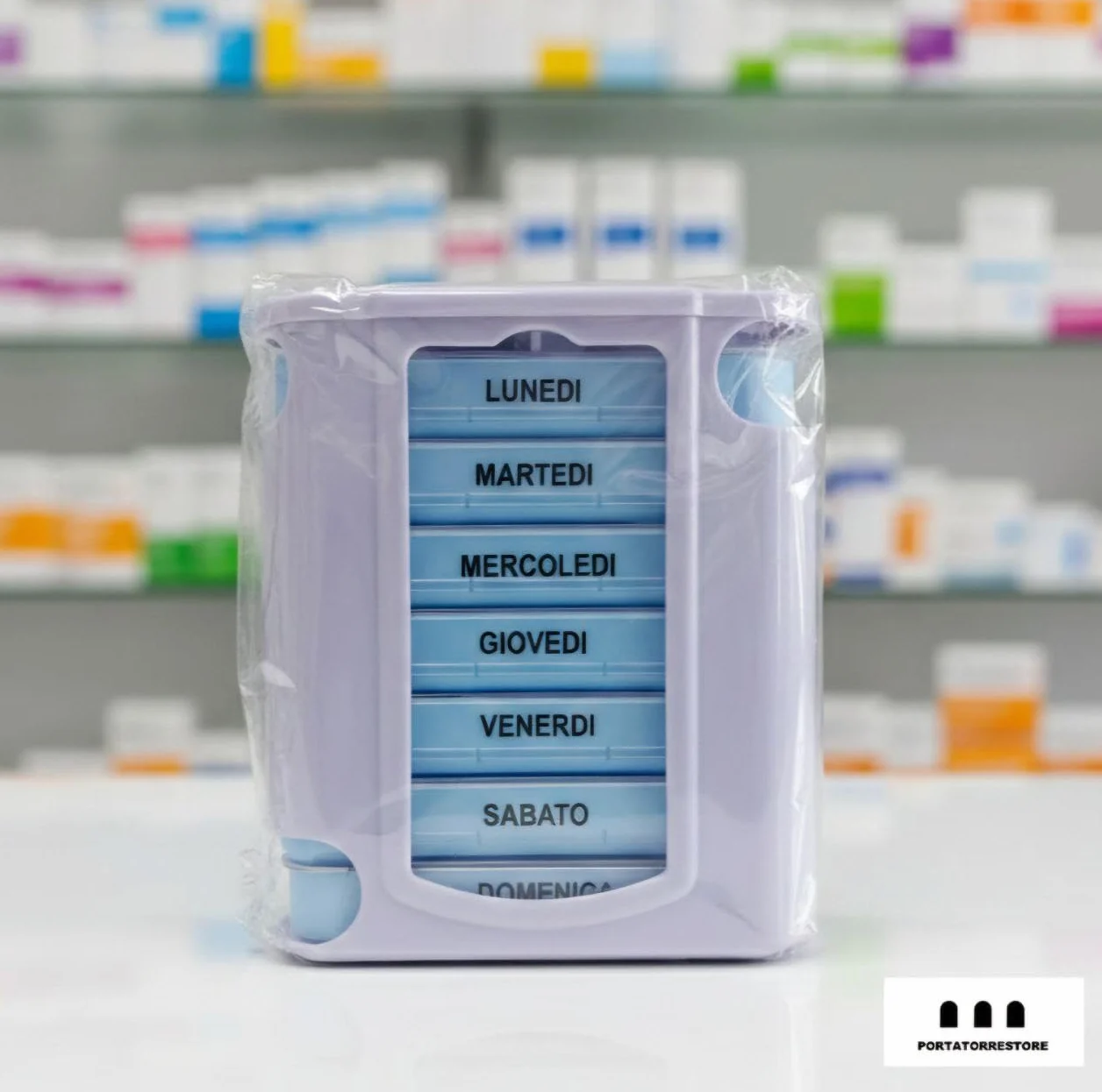 Portapillole Settimanale 28 Scomparti, Organizzatore Medicinali 7 Giorni, Viaggio e Uso Casalingo