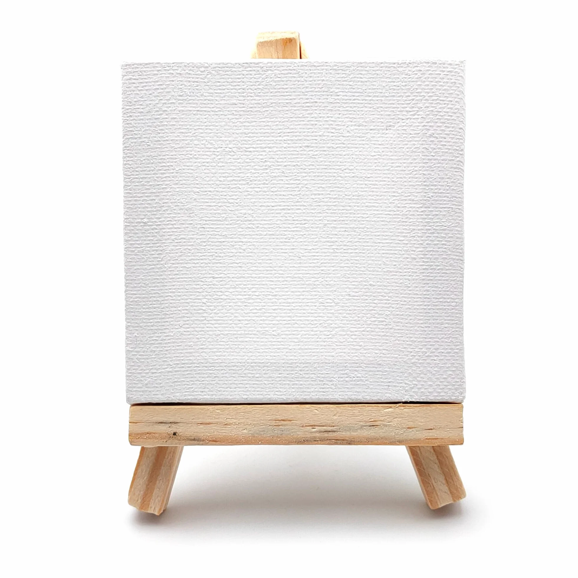 Mini Cavalletto in Legno con Tela 8x8 cm – Set per Pittura e Decorazione
