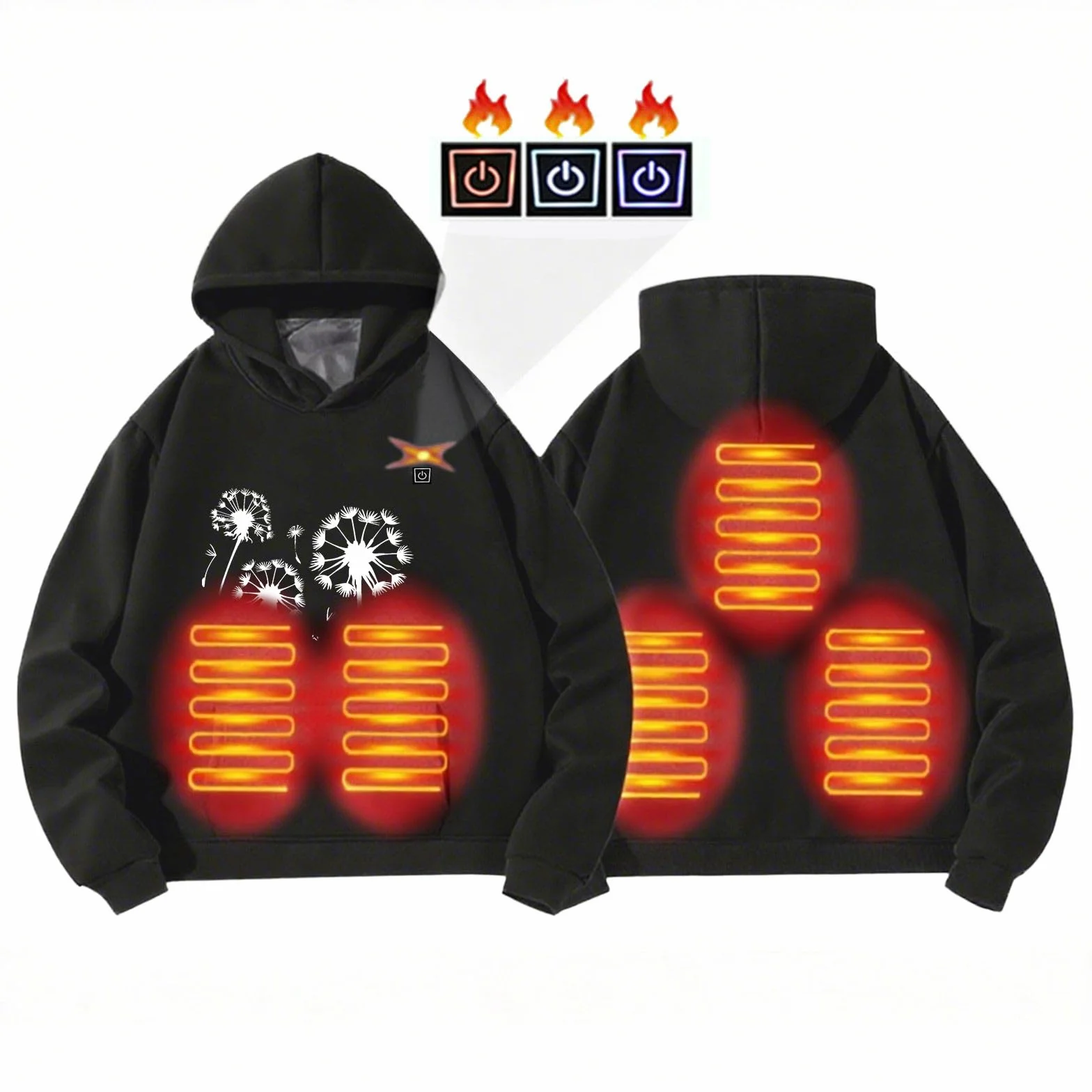 Giacca Riscaldato per Bambino Piumino Riscaldato Elettrico USB Gilet con 3 Livelli Temperatura Giacca con Cappuccio Cappotto Ragazzi Ragazza Giacche Caldo Invernale Giubbotto da All'aperto