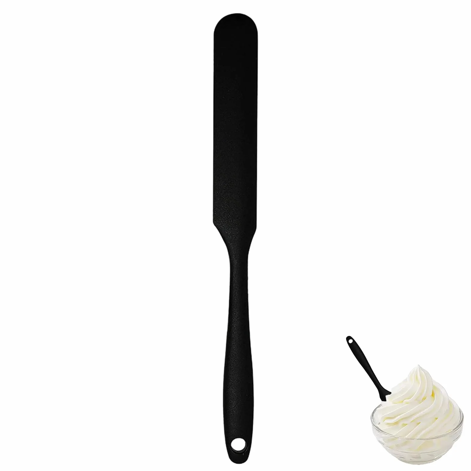 GWAWG Slim Silicone Spatula U Button Slim Silicone Spatula Spatula Spatula Slim Silicone Spatula U Button Glass Scraper Glass Spatula with Long Handle for Scraping Sauces, Baking, Stirring