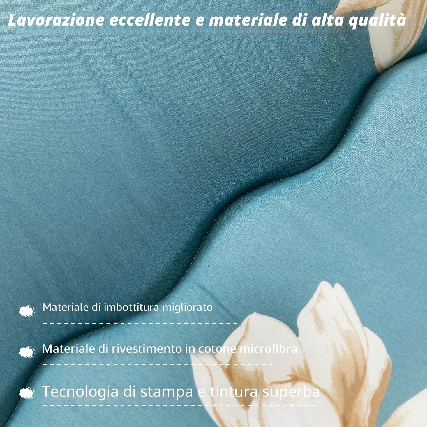 Maxyoyo Materasso da pavimento giapponese, materasso futon, tatami spesso, pieghevole, arrotolabile, per dormitorio, cuscino per pavimento (fiore blu, matrimoniale)