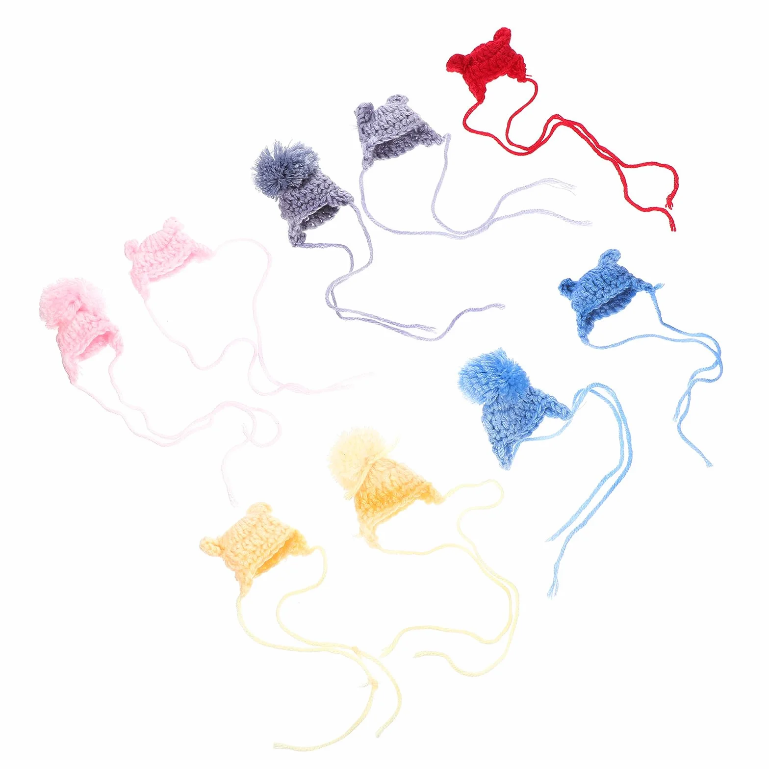 Milisten 9pezzi Cappelli Creativi Lavorati Mano Lana Accessori DIY Unici E Decorativi per Donne E Bambine Articoli Fatti Mano per Speciale