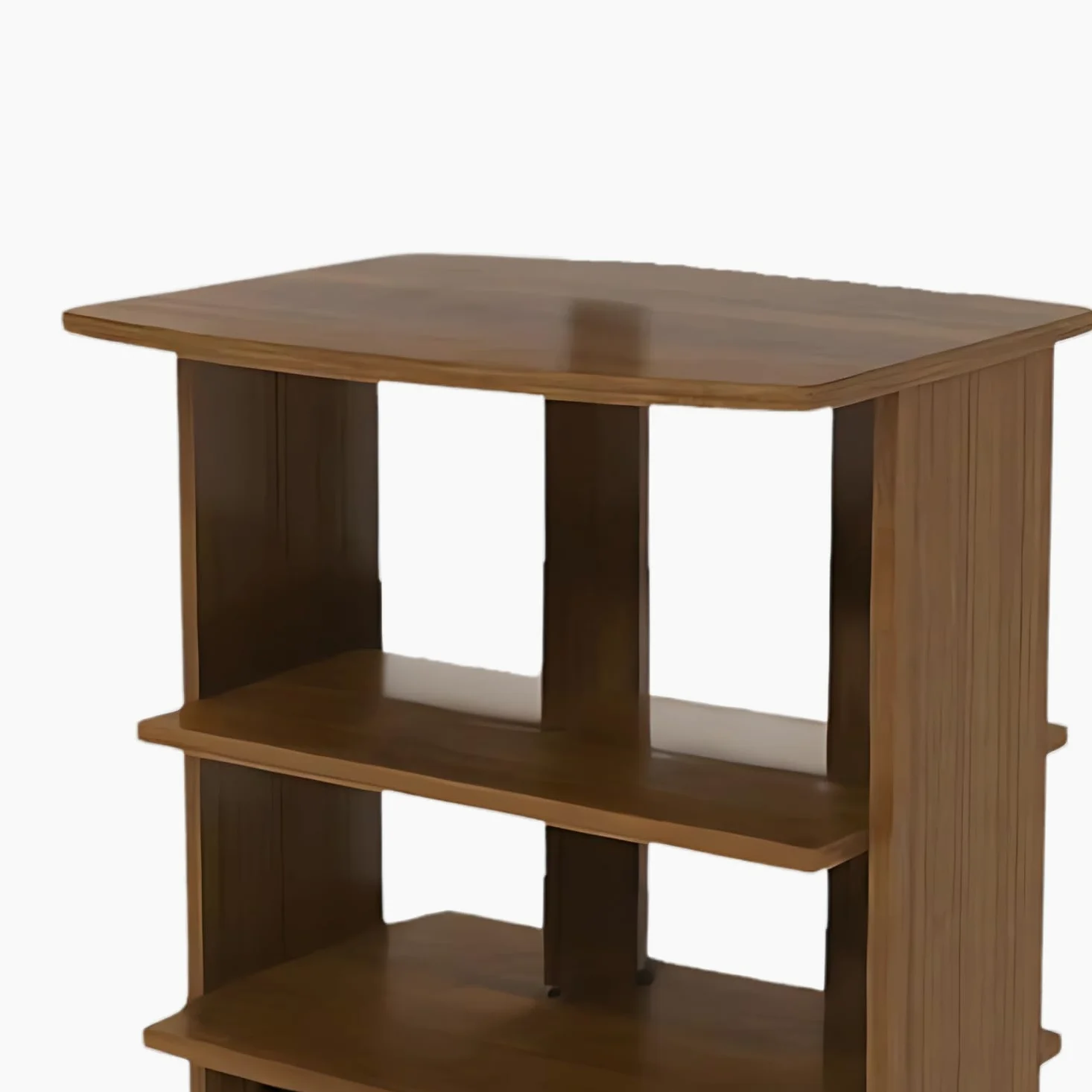 MOHOME Mobile Tv Legno MDF 3 Ripiani Mobiletto Noce Antico Carrello Porta Tutto Pavimento Televisore Console Videogiochi DVD Ruote Trasportabili Robusto Moderno