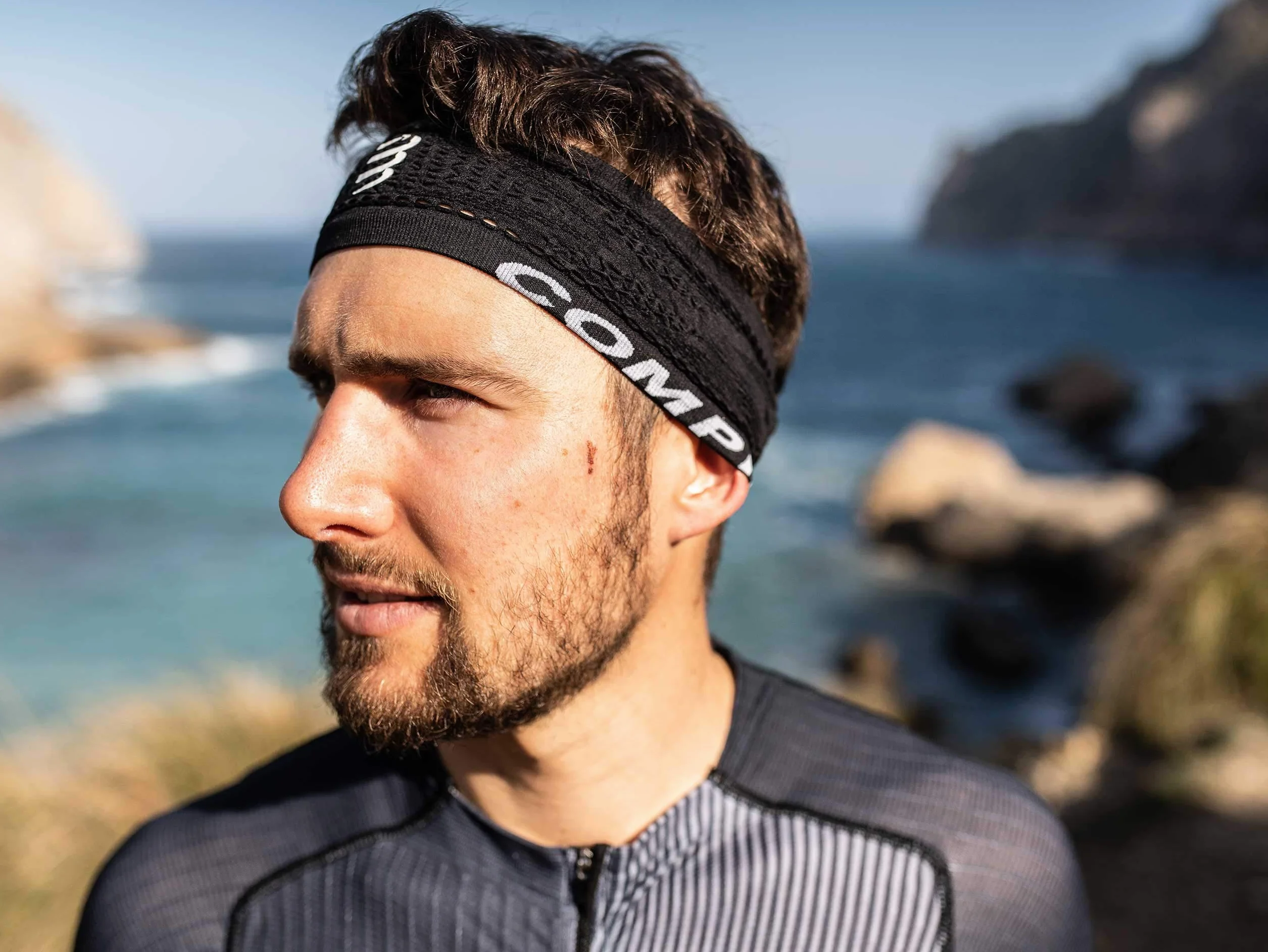 Compressport Thin Headband On/Off - Fascia da corsa anti-traspirazione - Fibre rapide a secco - Multisport