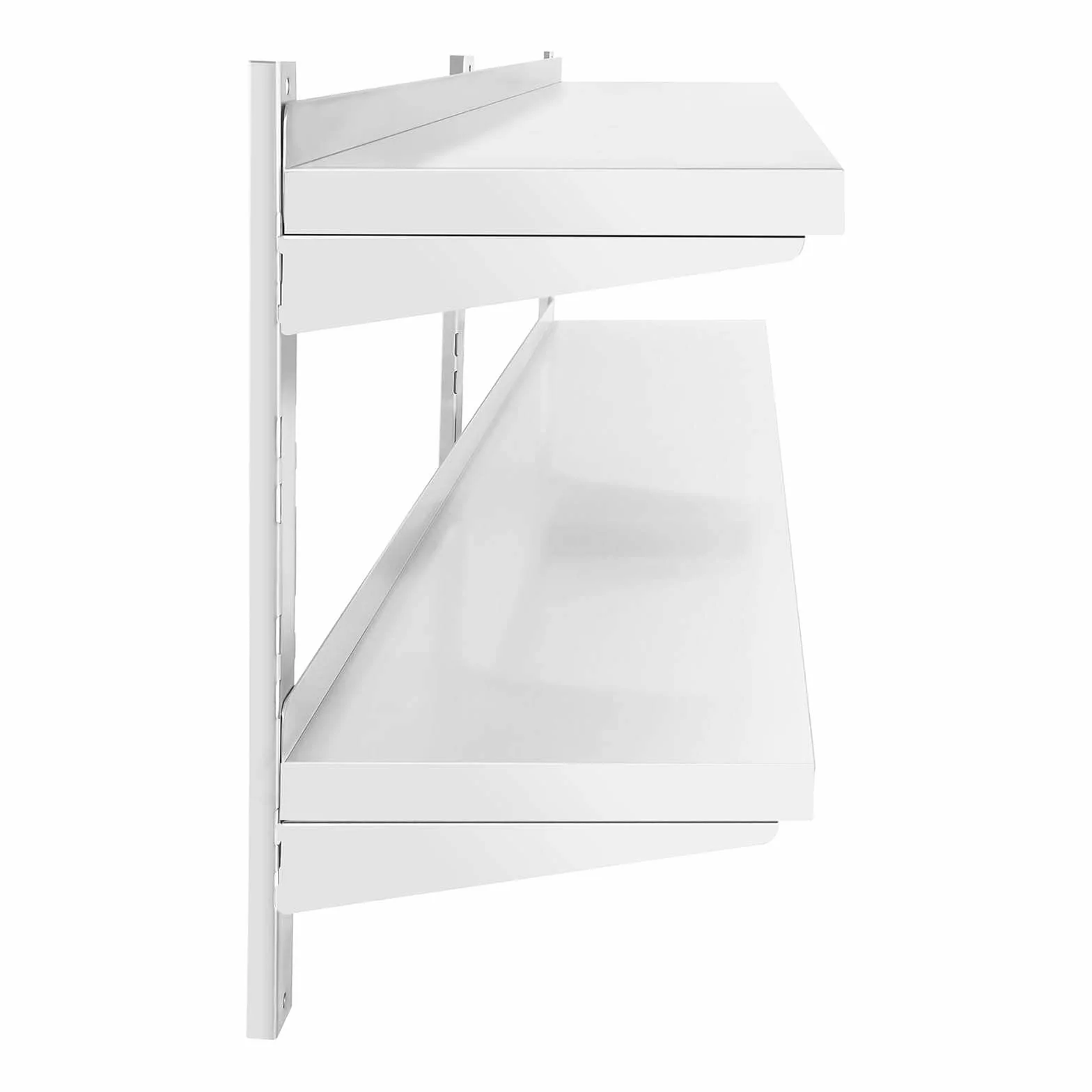 Royal Catering Mensola in Acciaio Inox 2 Ripiani RCWR-2000.3 (30 x 200 cm, 40 kg, Acciaio Inox)