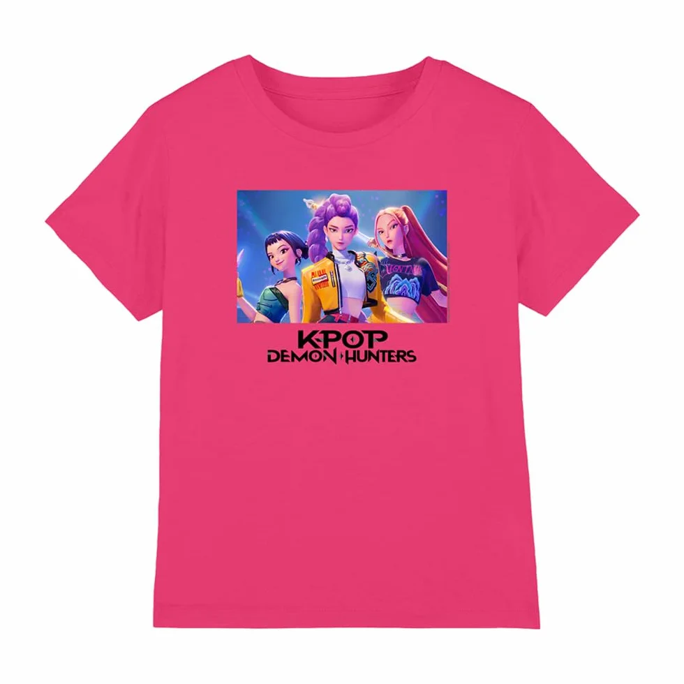 Kpop Demon Hunters Heroic Huntrix Huntr X Kids T-Shirt Bialy Unisex