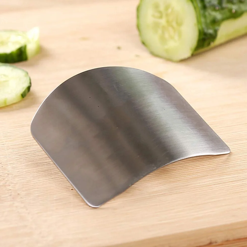 In Acciaio Inox Finger Kitchen Tool Guard Shield Guard Chop Safe Slice Hand Protector Strumento di Cottura Creativo e Popolare