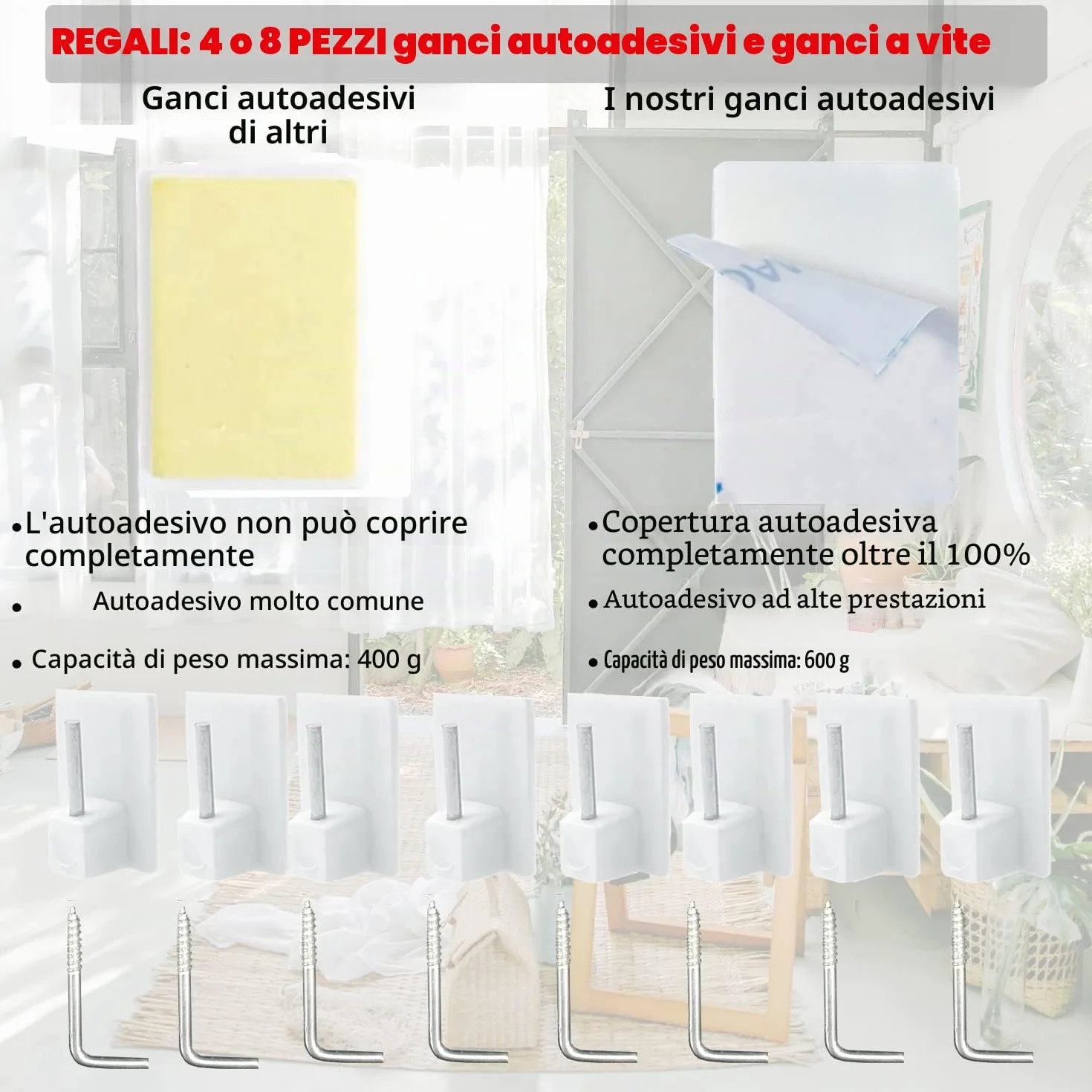 Bacchette per Tende a Vetro 40-70CM Bianco Aste Estensibili Senza Forare 2 Pezzi