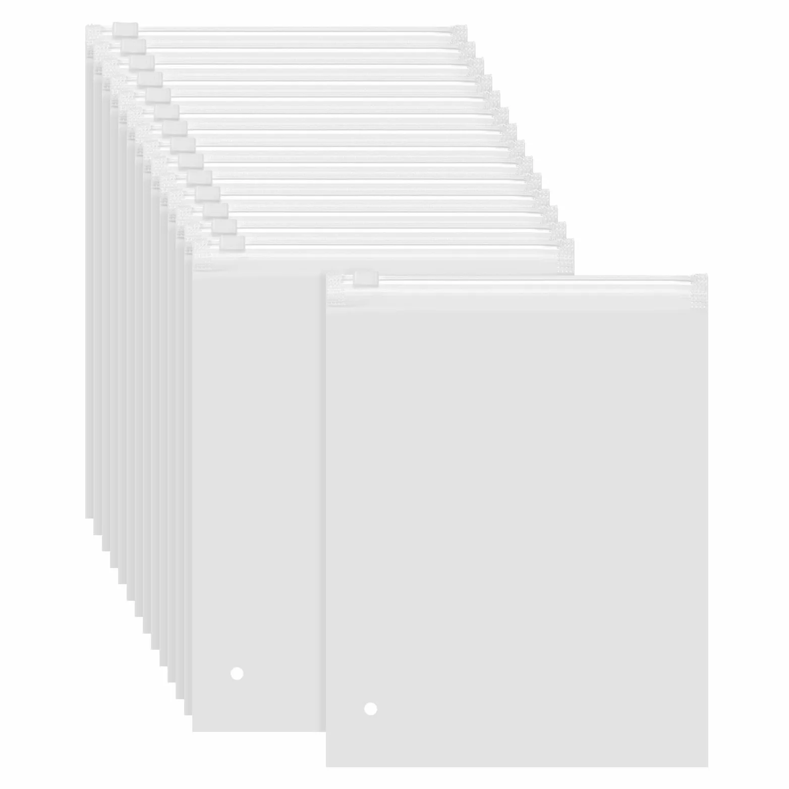 PATIKIL Con Cerniera Opache 100 Pezzi 45 x 35cm Buste Abbigliamento Buste Per Camicie Opache Richiudibili In Plastica Trasparente Poly Con Foro Di Aereazione Per Organizzare