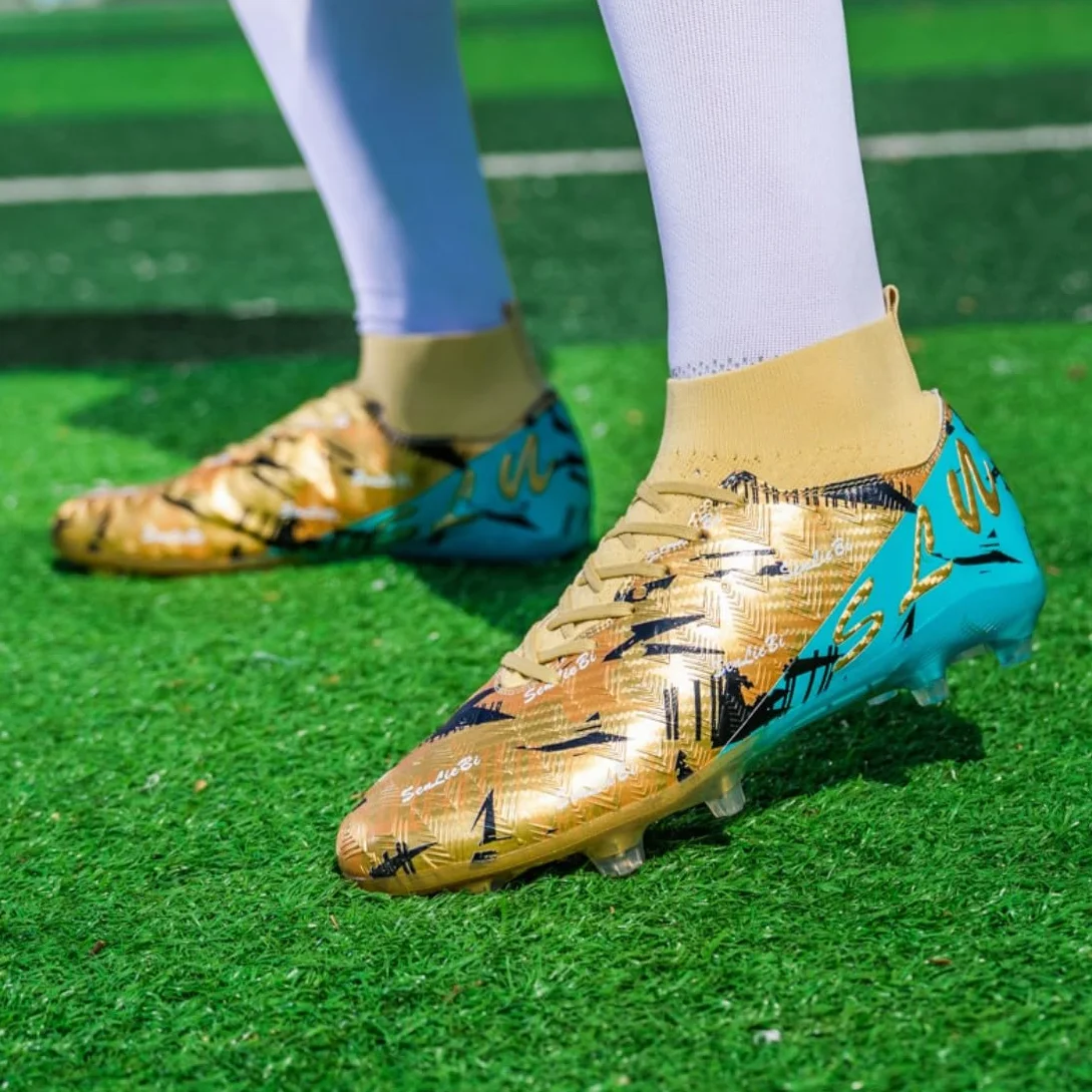 Scarpe da Calcio da Uomo Scarpe Alte da Sintetica Scarpe Sportive da Bambino da Interno Scarpe da Atletica da Allenamento all'aperto