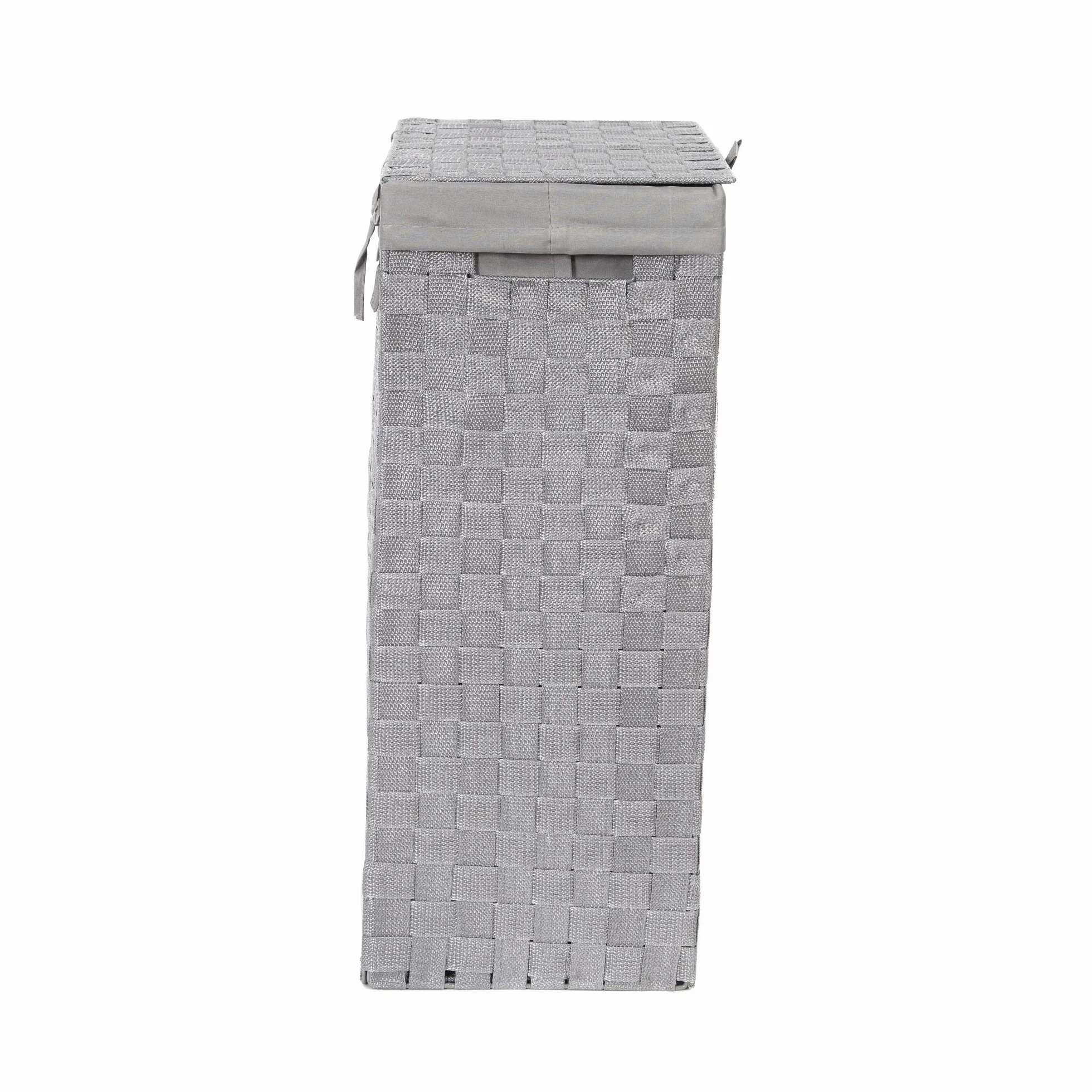 Compactor Stan Hamper Cesto Portabiancheria Grigio, Rettangolare (25x38xH.60 cm) in Rayon Belt